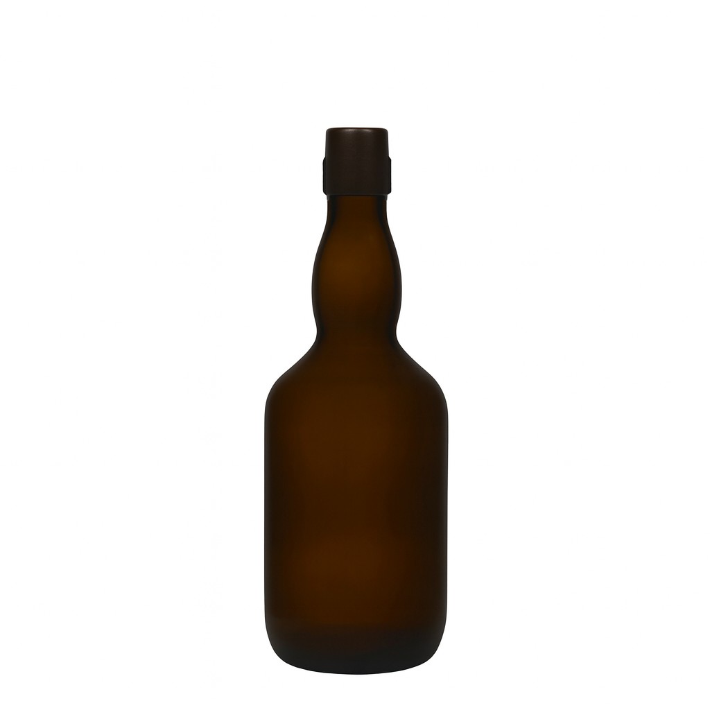 500 ml beer bottle with long neck, glass, antique green, opening: swing top closure 500 ml beer bottle with long neck, glass, antique green, opening: swing top closure