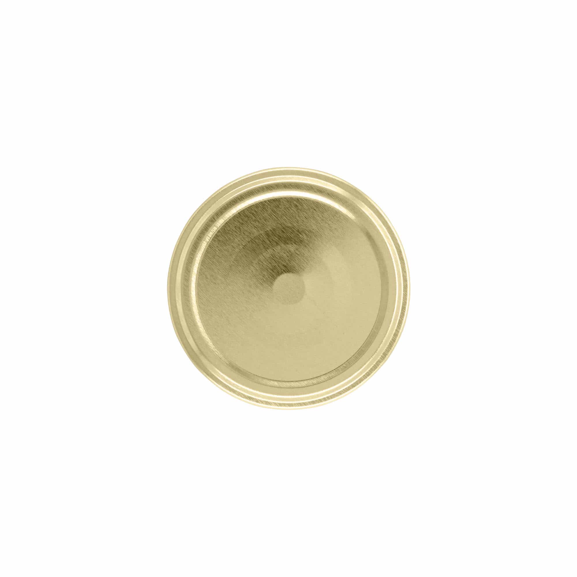 Twist-off lid, tinplate, gold, for opening: TO 63 Twist-off lid, tinplate, gold, for opening: TO 63