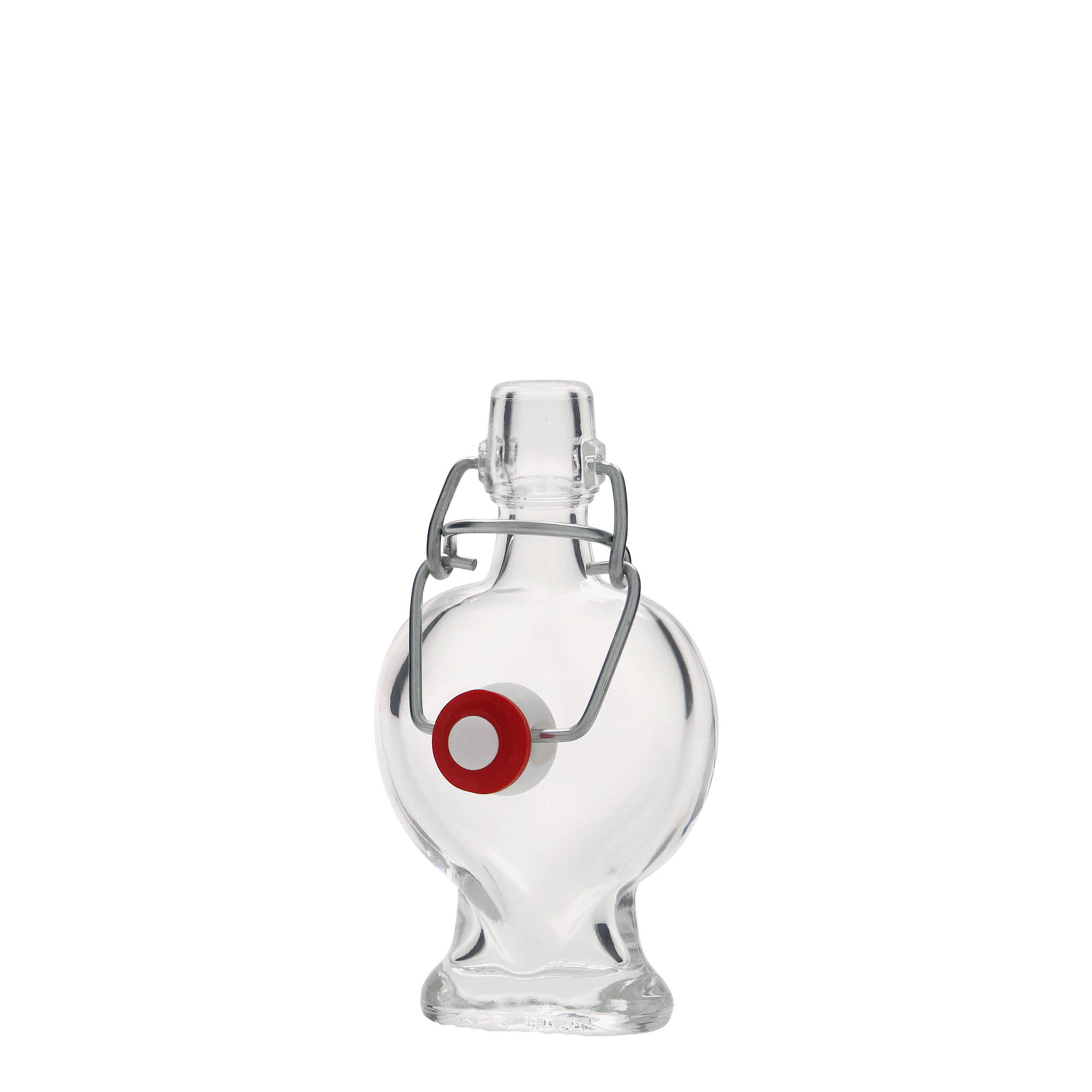 40 ml glass bottle 'Heart', opening: swing top closure