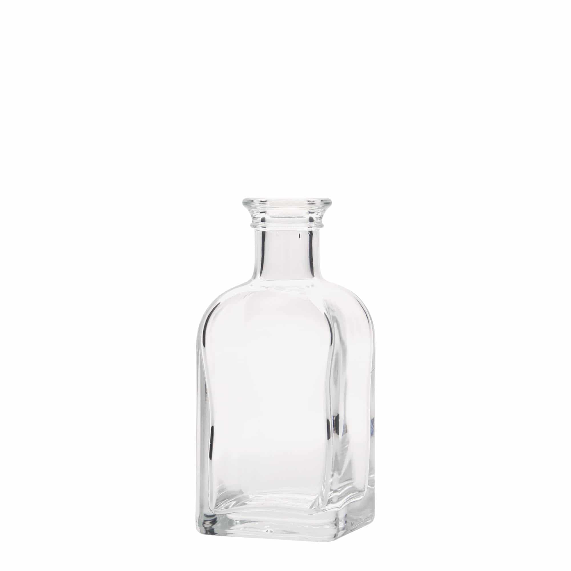 100 ml glass bottle Apothecary Carré, square, opening: cork 100 ml glass bottle Apothecary Carré, square, opening: cork