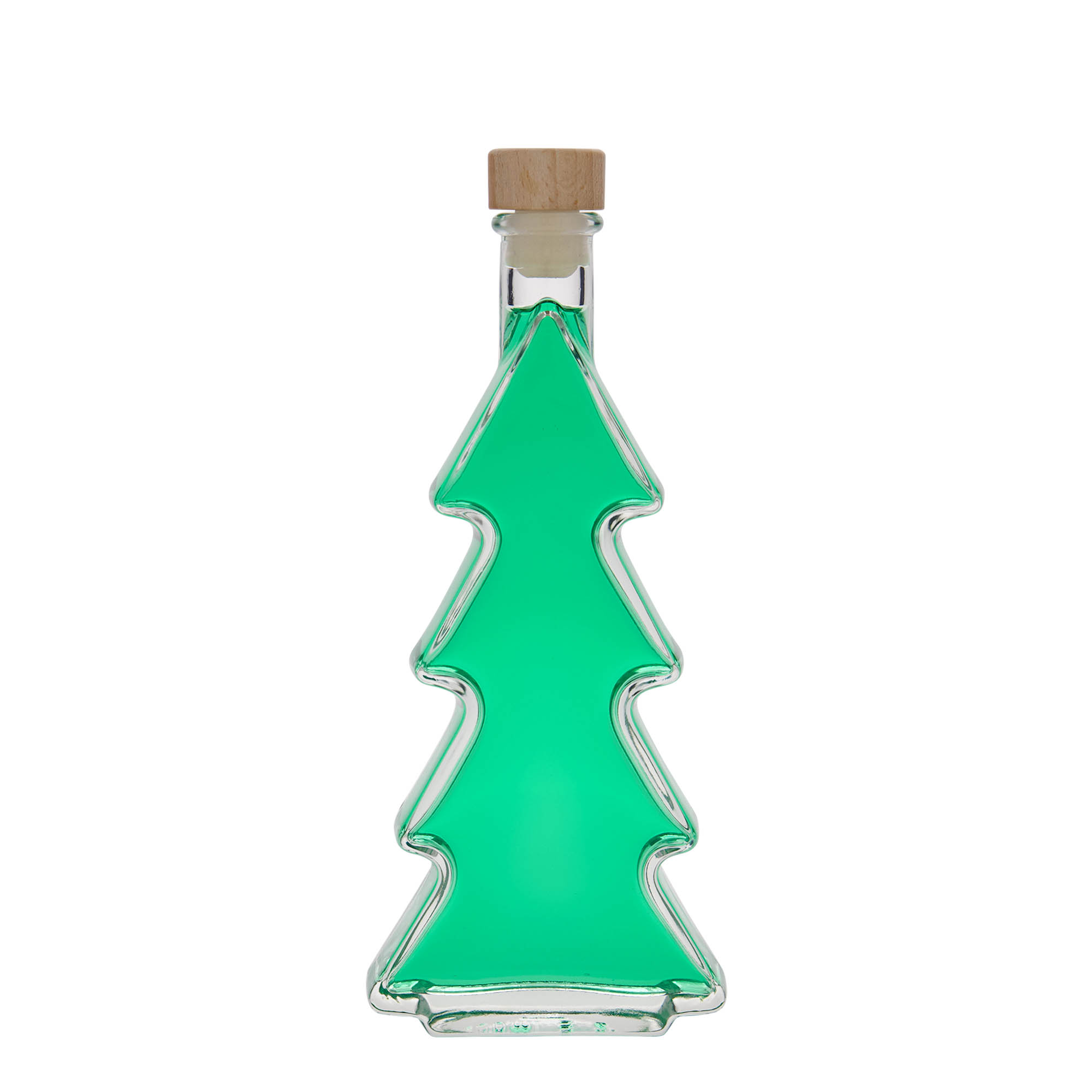 200 ml glass bottle 'Christmas tree', opening: cork