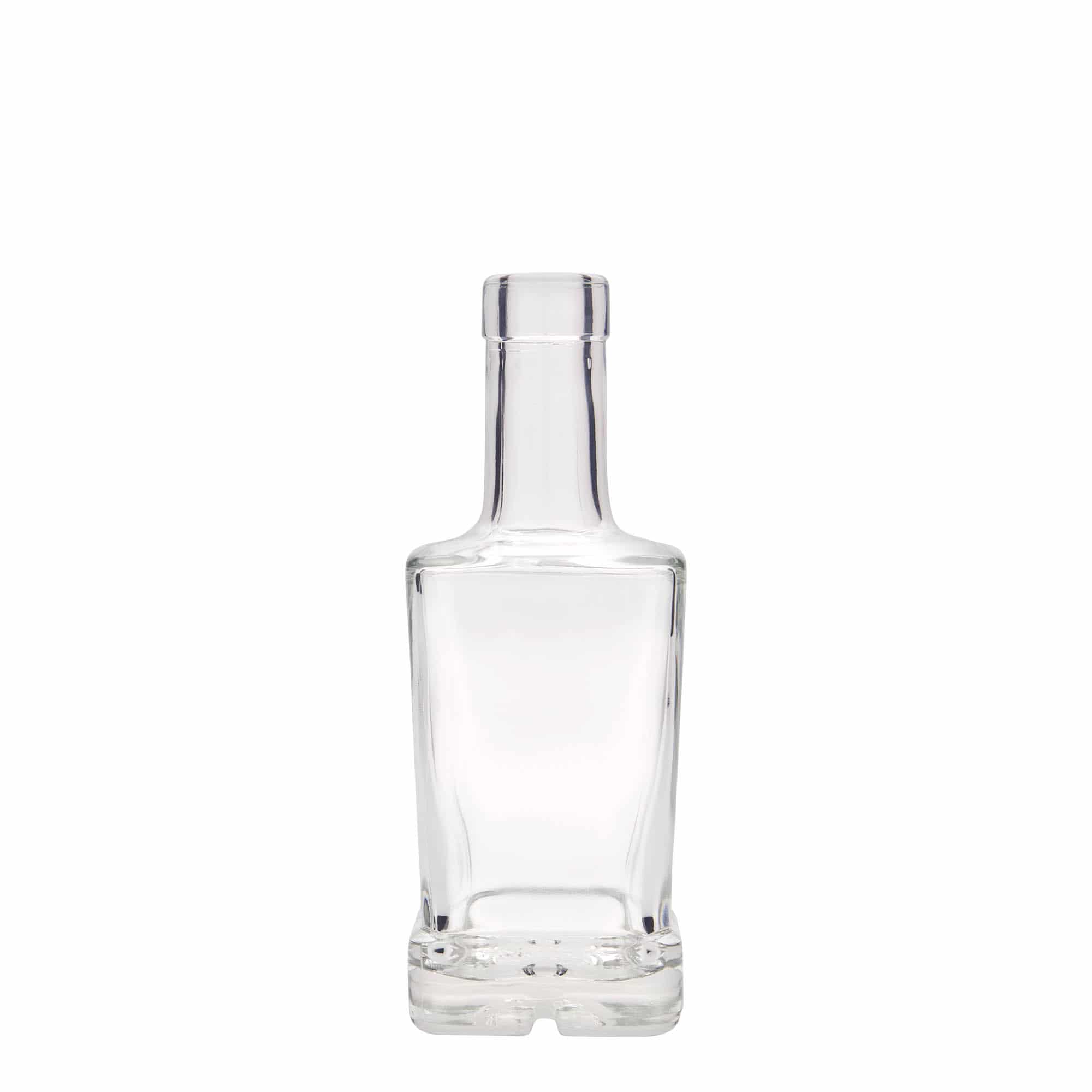 250 ml glass bottle ‘Rene’, square, opening: cork