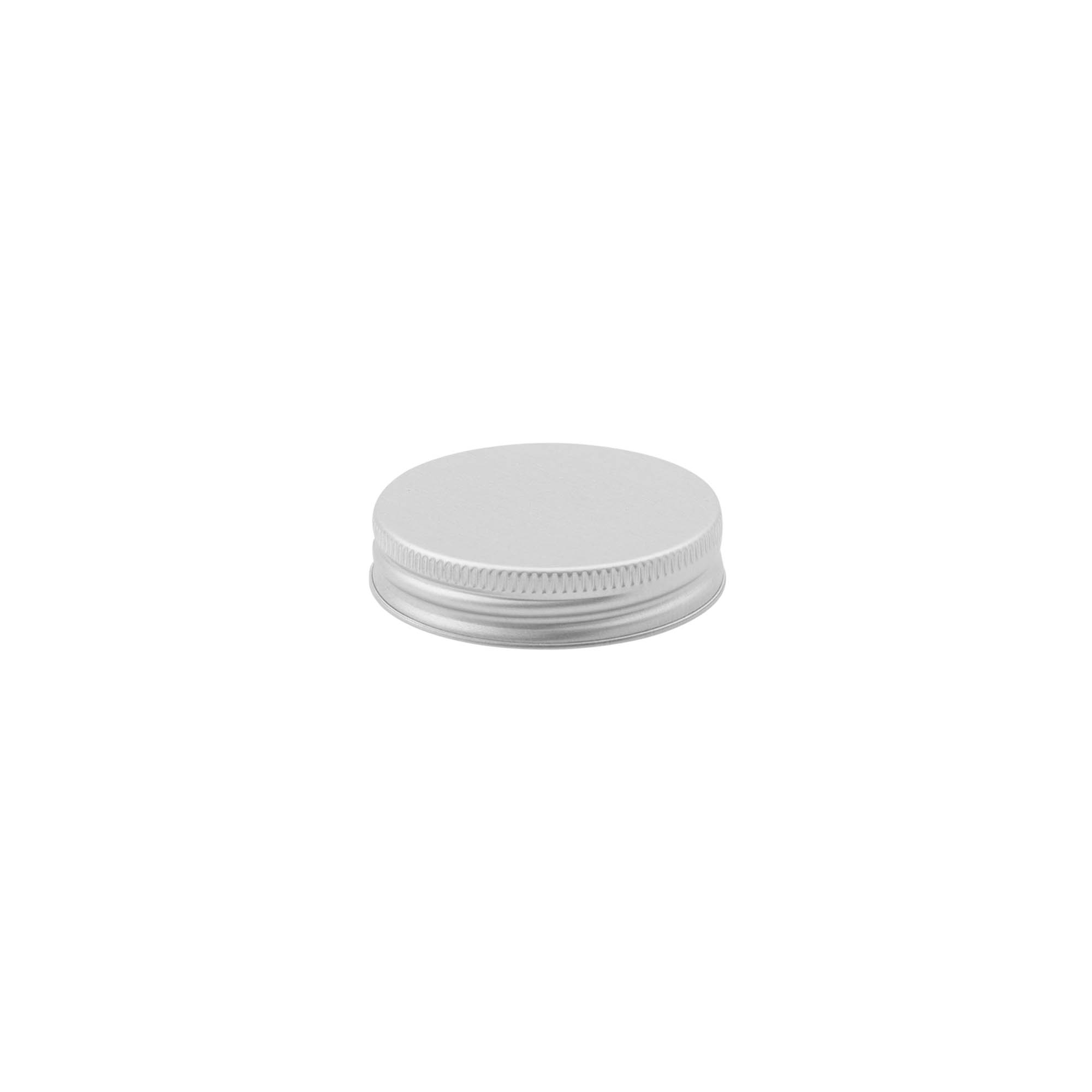 Screw cap, metal, silver, for opening: 48/400 Screw cap, metal, silver, for opening: 48/400