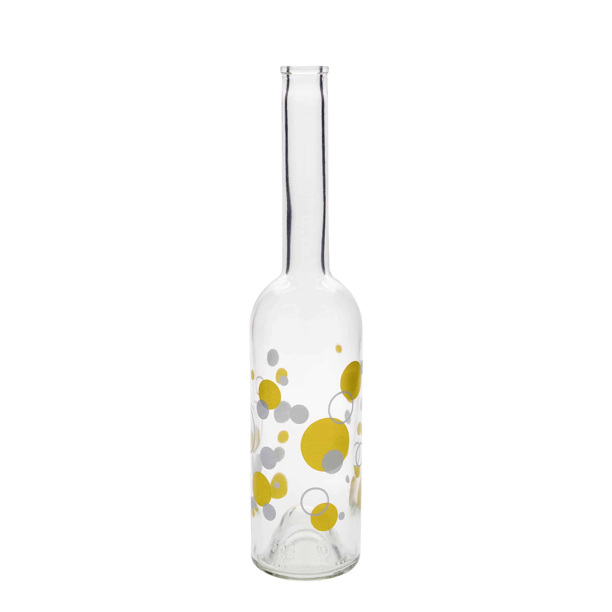 500 ml glass bottle 'Opera', design: dots, opening: cork