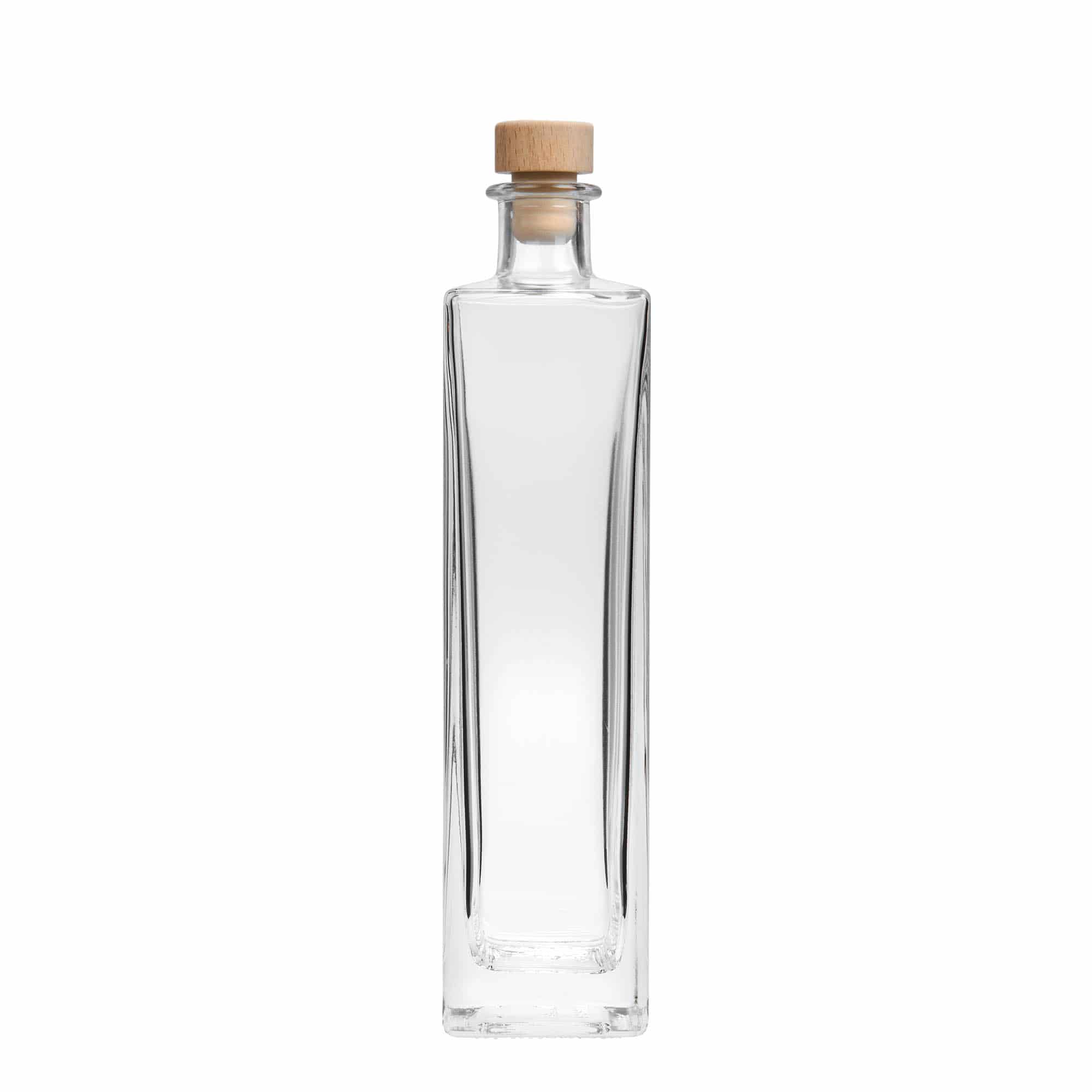 500 ml glass bottle 'Rafaello', square, opening: cork