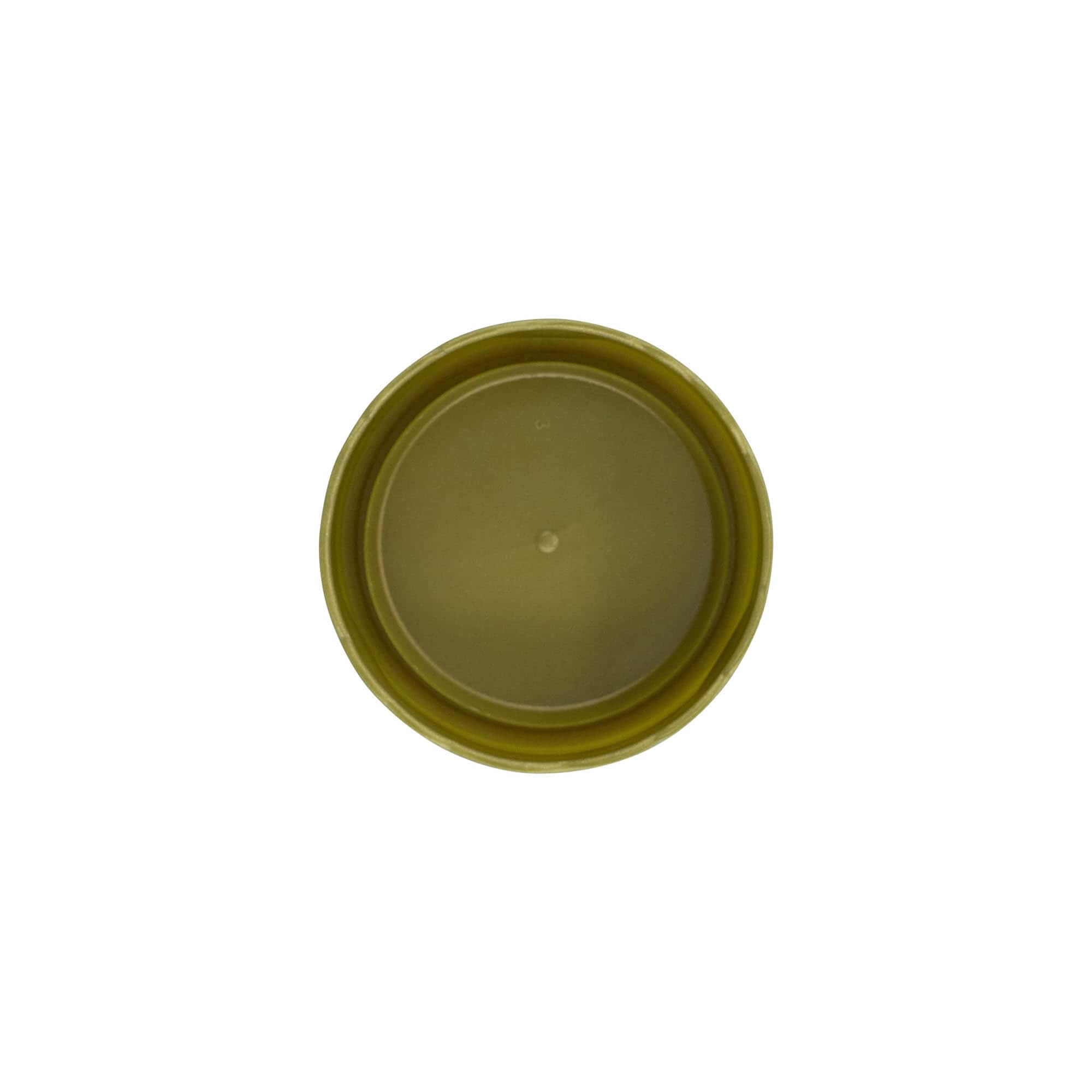 Slip lid for narrow-neck ceramic pot, HDPE plastic, gold
