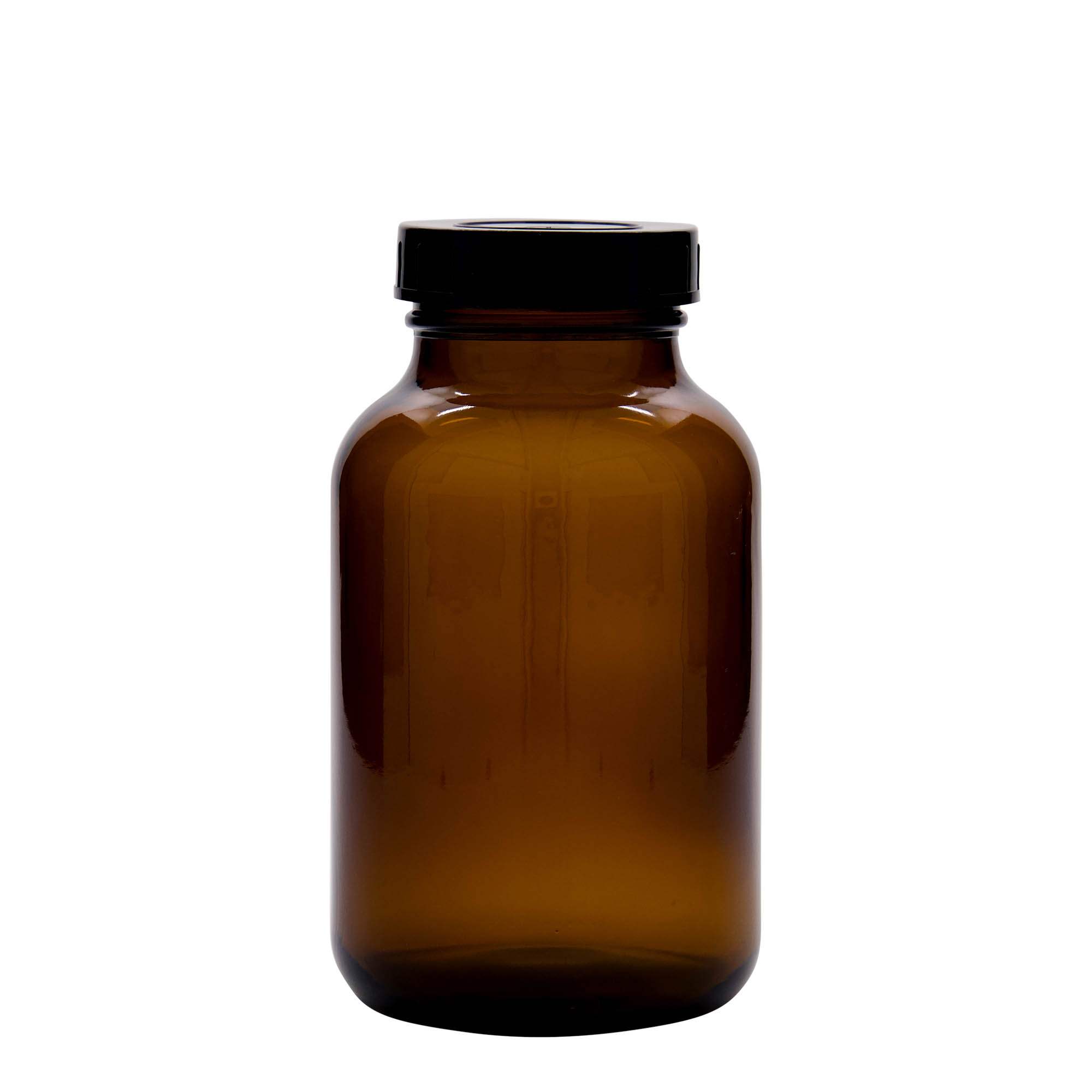 1,000 ml wide-neck glass, brown, opening: DIN 68 1,000 ml wide-neck glass, brown, opening: DIN 68