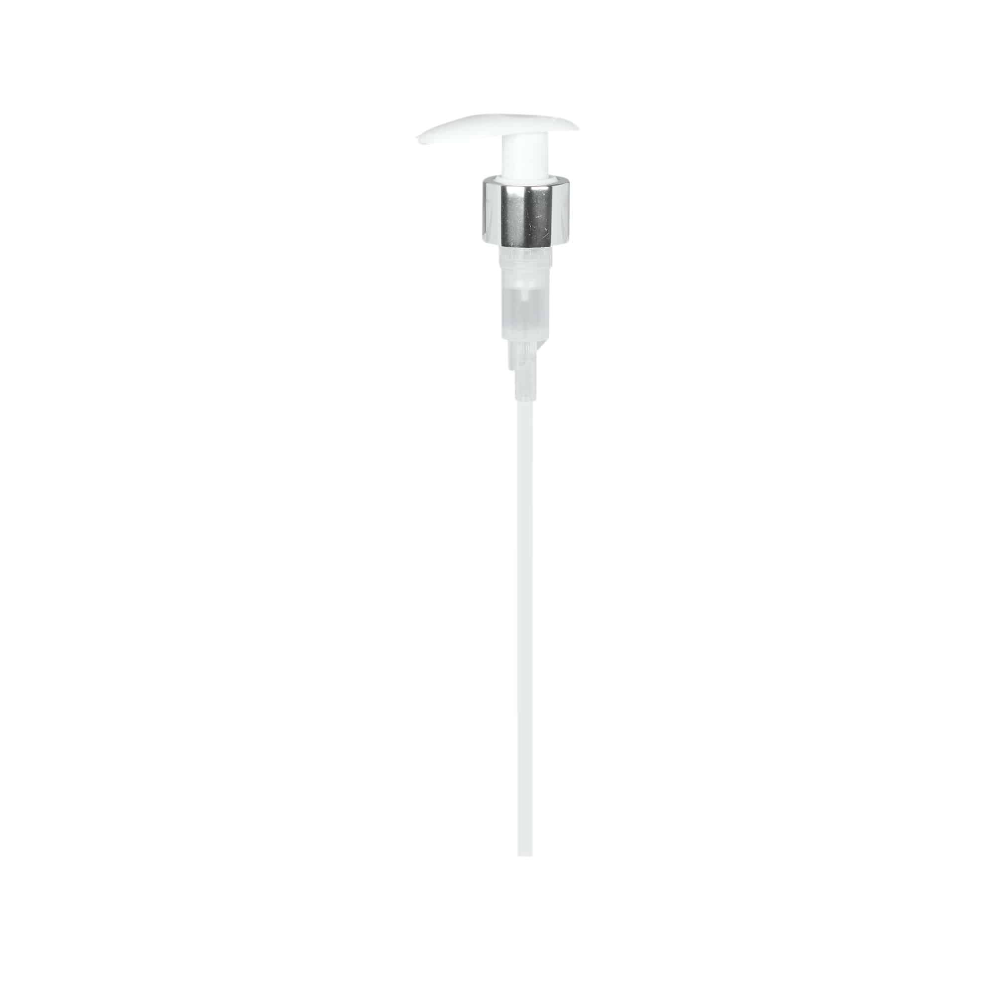 Screw cap dispenser pump, PP plastic, white, for opening: 24/410