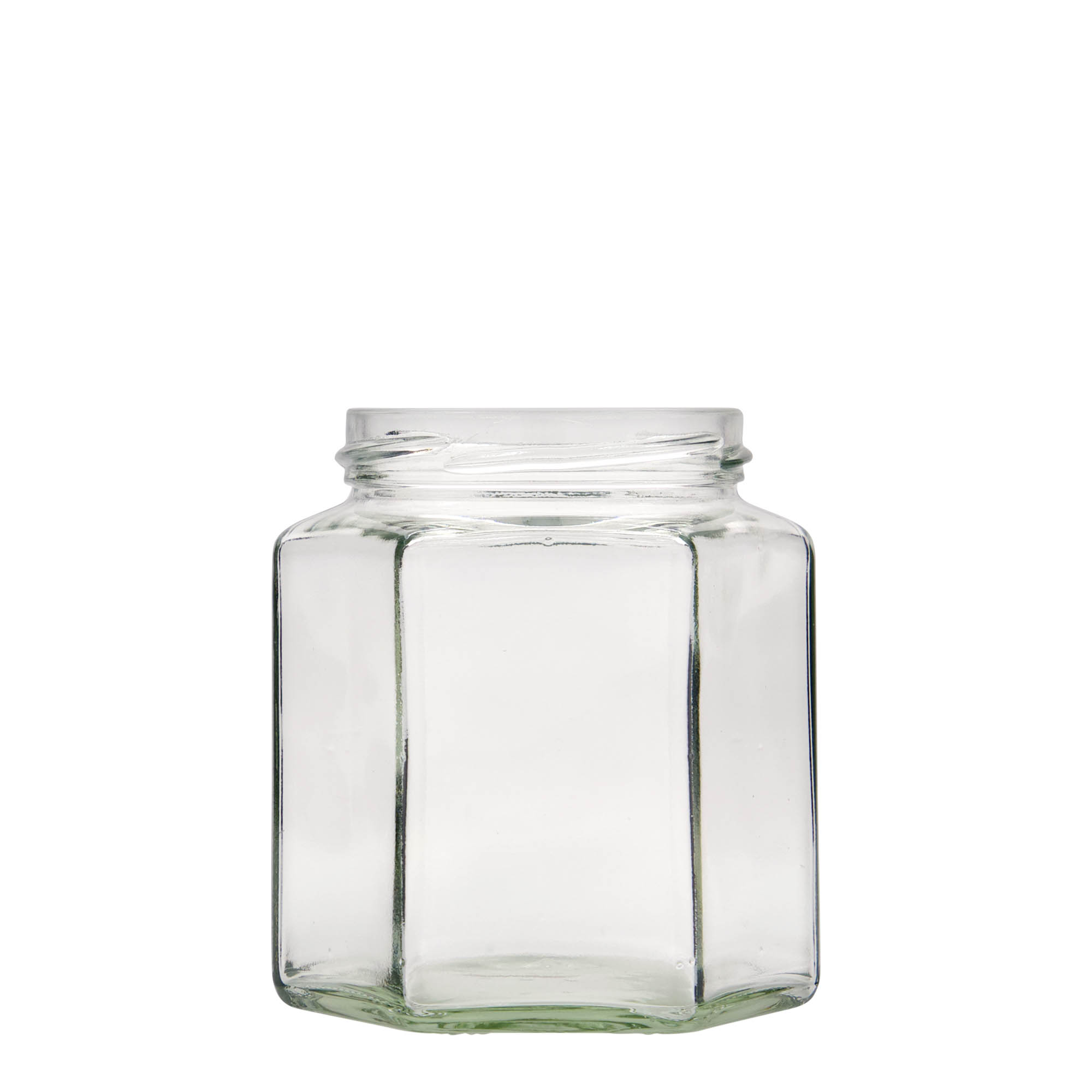 390 ml hexagonal jar, opening: twist-off (TO 70) 390 ml hexagonal jar, opening: twist-off (TO 70)