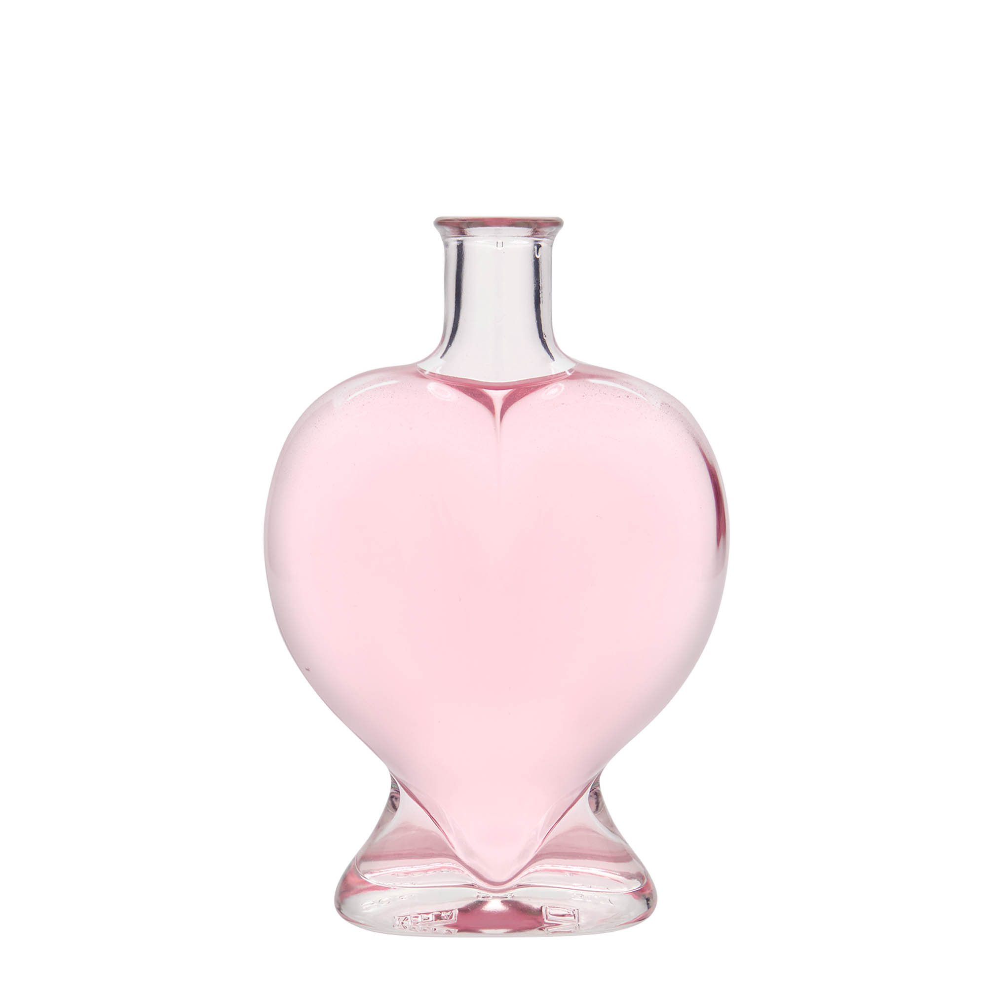 500 ml glass bottle 'Heart', opening: cork