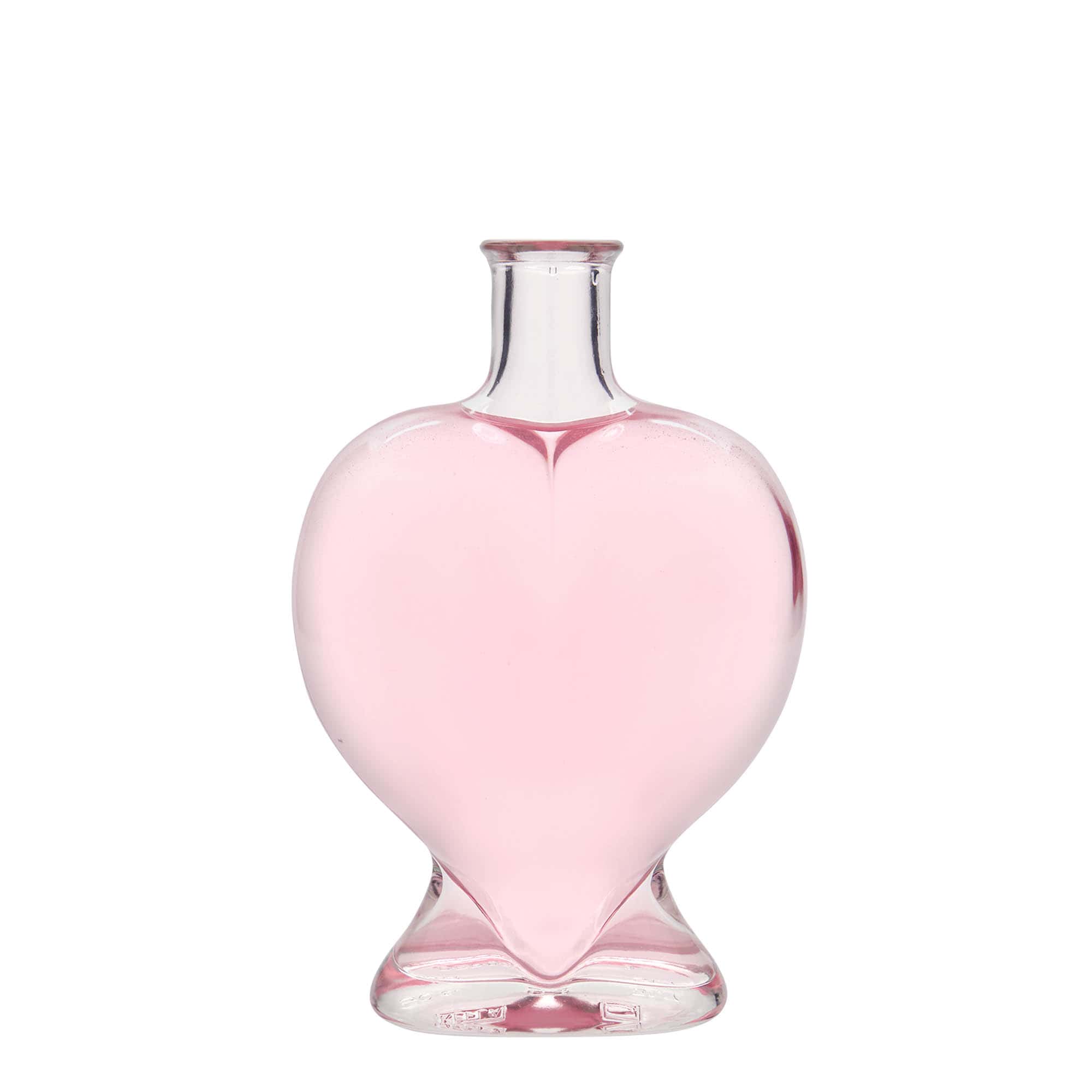 500 ml glass bottle 'Heart', opening: cork