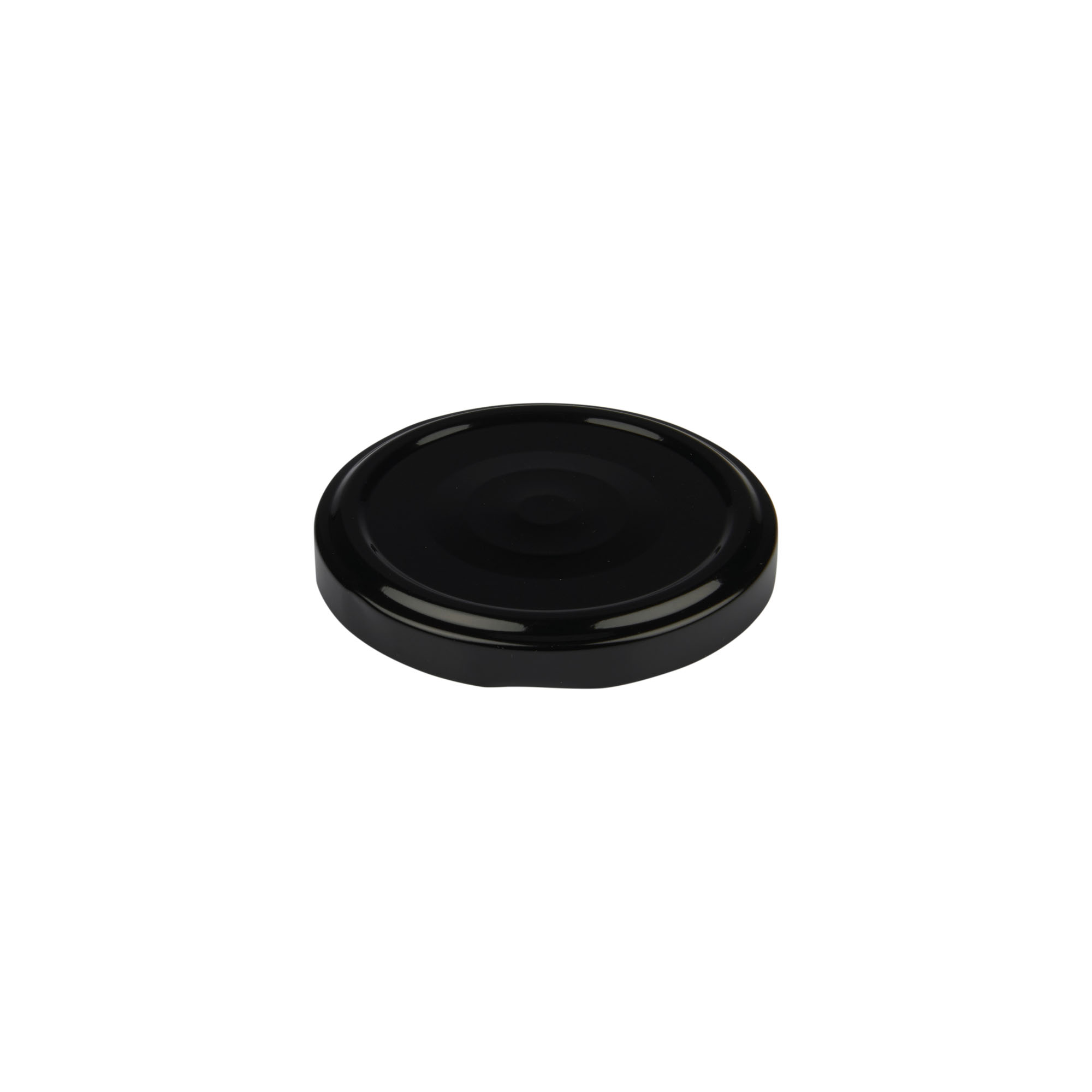 Twist-off lid, tinplate, sterilizable, black, for opening: TO 66
