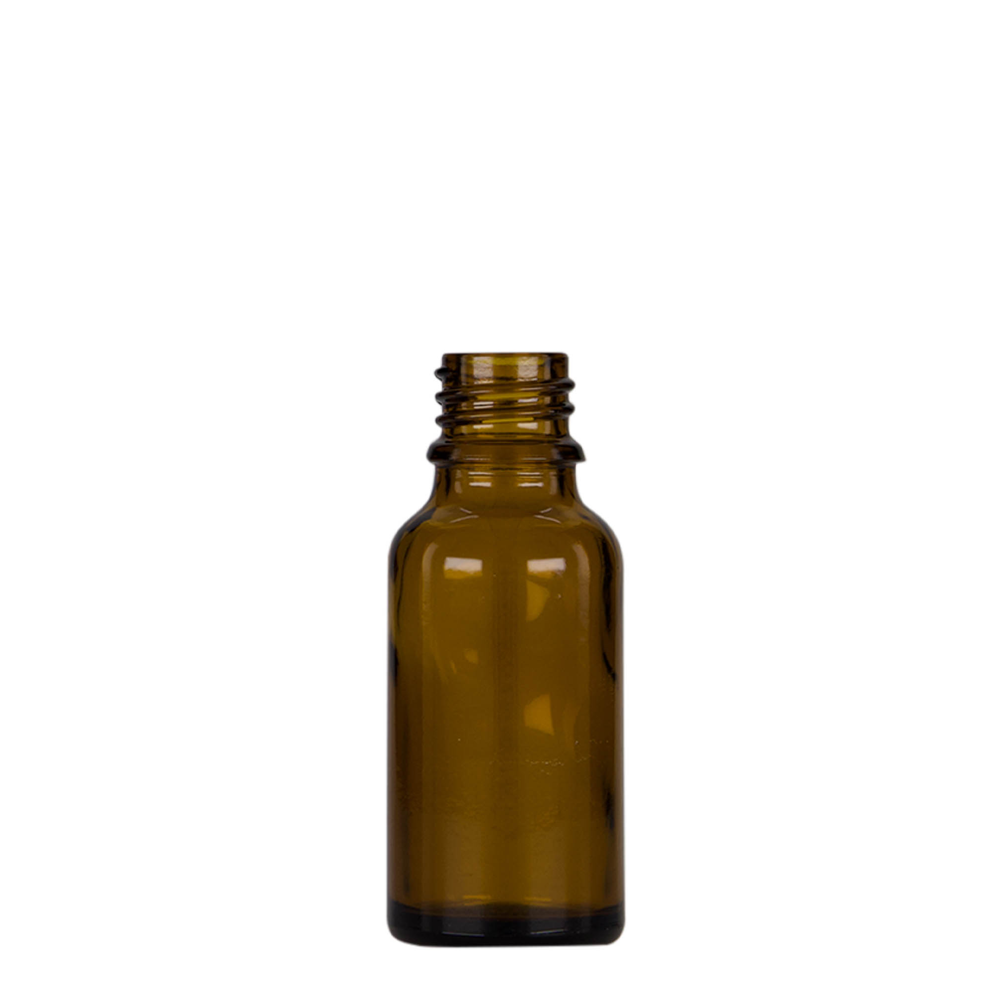 20 ml medicine dropper bottle, glass, brown-black, opening: DIN 18