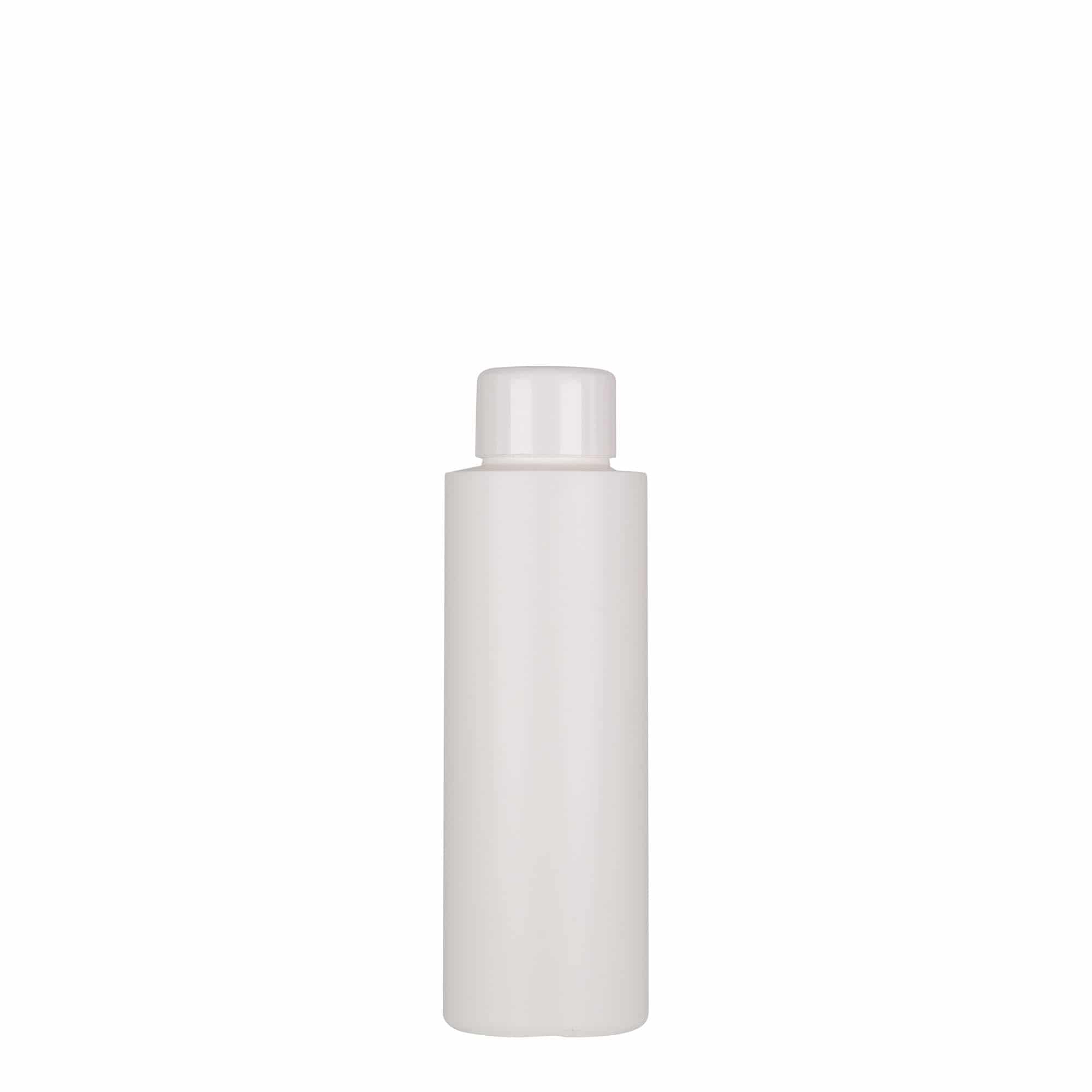 100 ml plastic bottle 'Pipe', green HDPE, white, closure: GPI 24/410