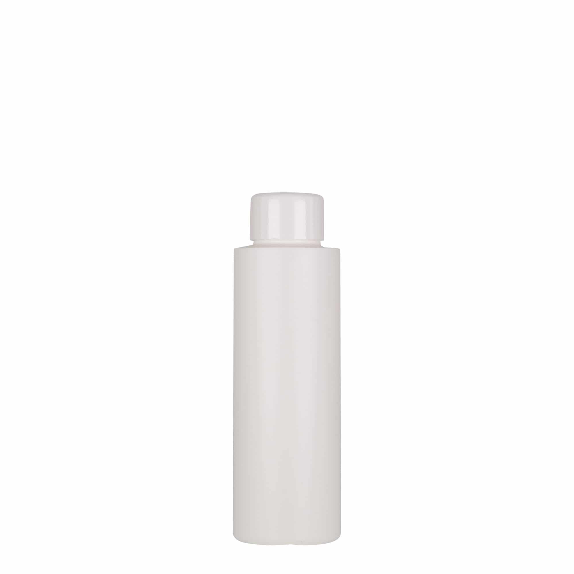 100 ml plastic bottle 'Pipe', green HDPE, white, opening: 24/410