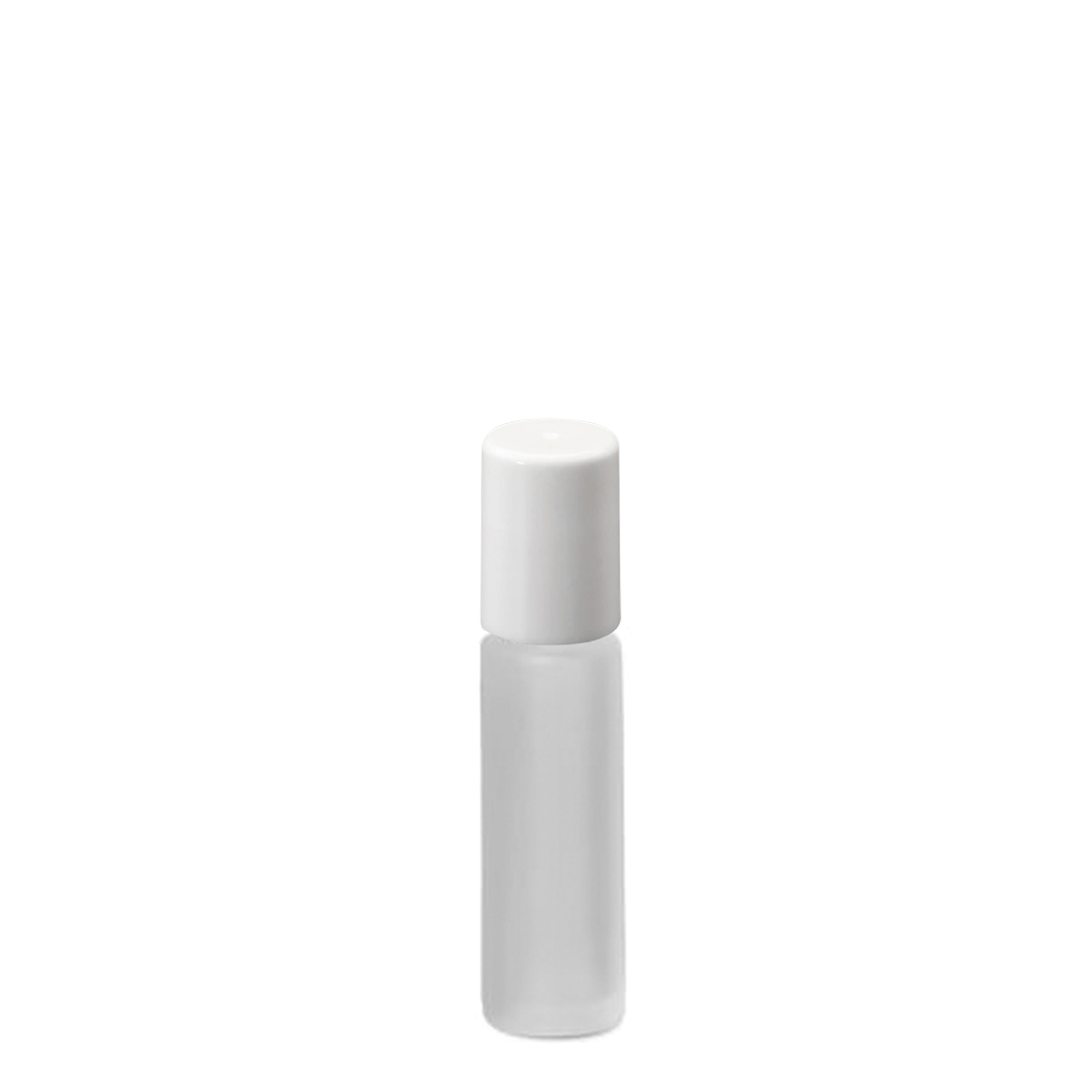 10 ml roll-on bottle, glass, frosted, opening: screw cap 10 ml roll-on bottle, glass, frosted, opening: screw cap