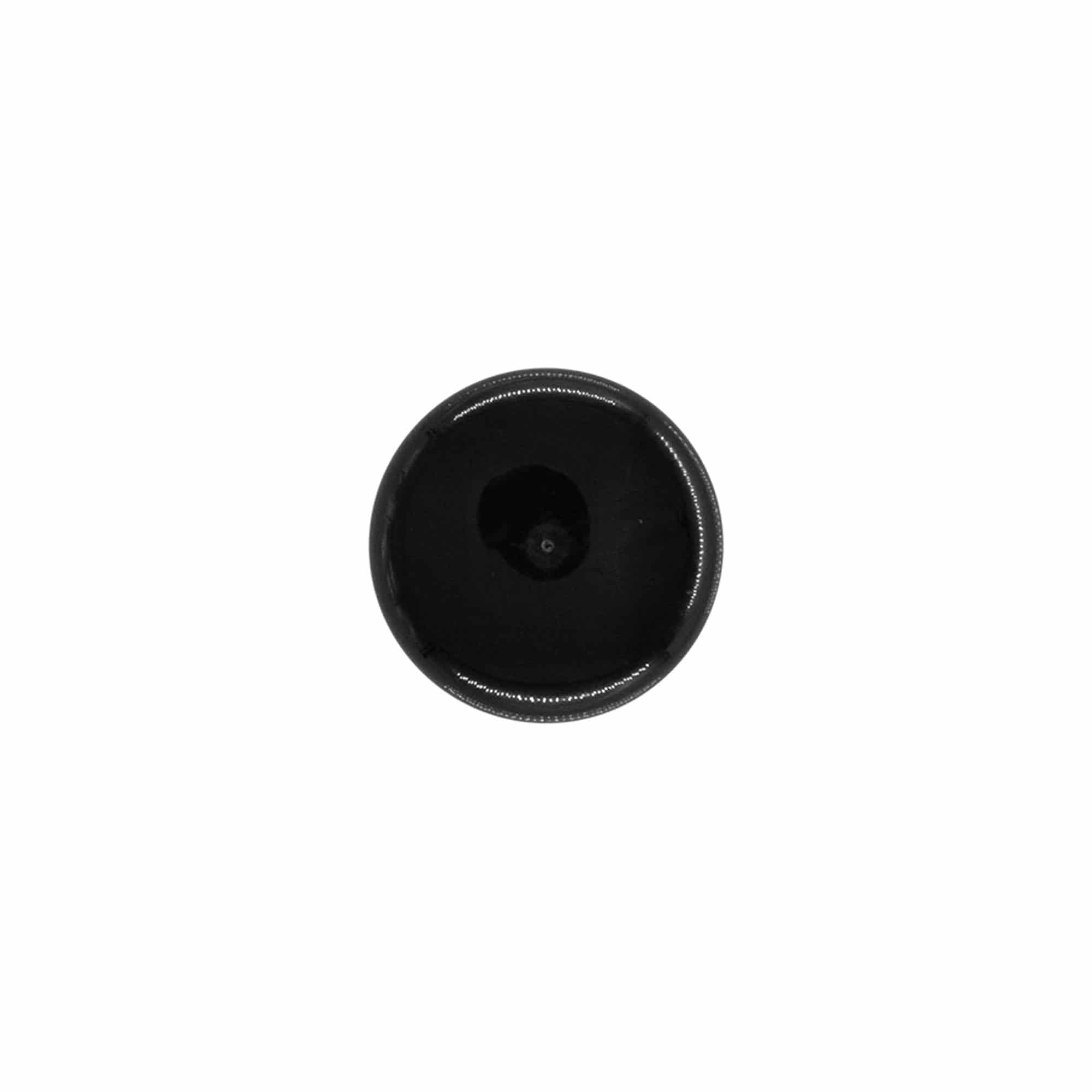 Screw cap with syringe insert, PP plastic, black, for opening: 24/410