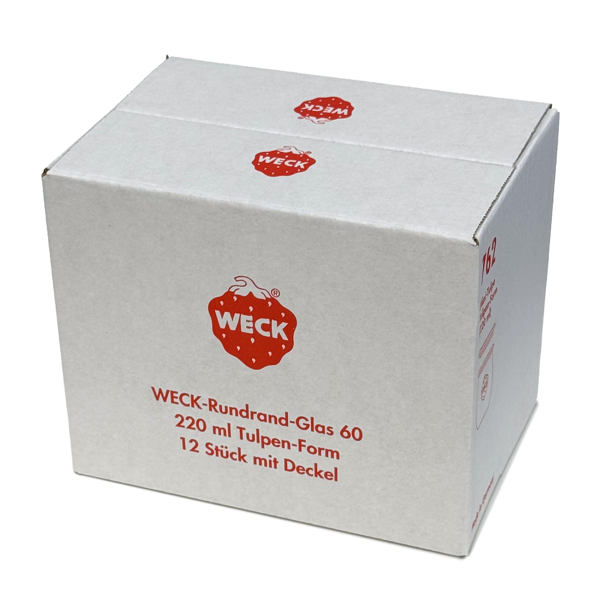 12x 220 ml WECK tulip jar with glass lid RR 60