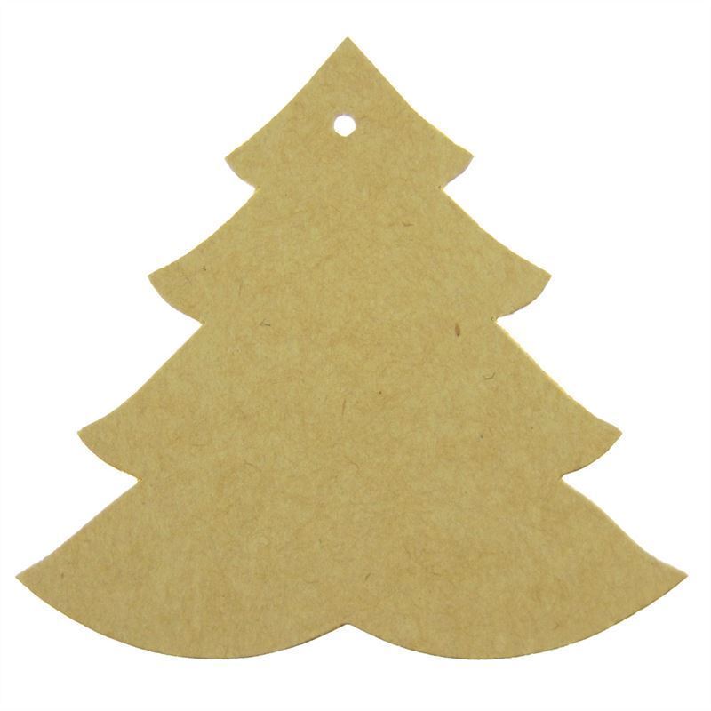Swing tag, Christmas tree, brown