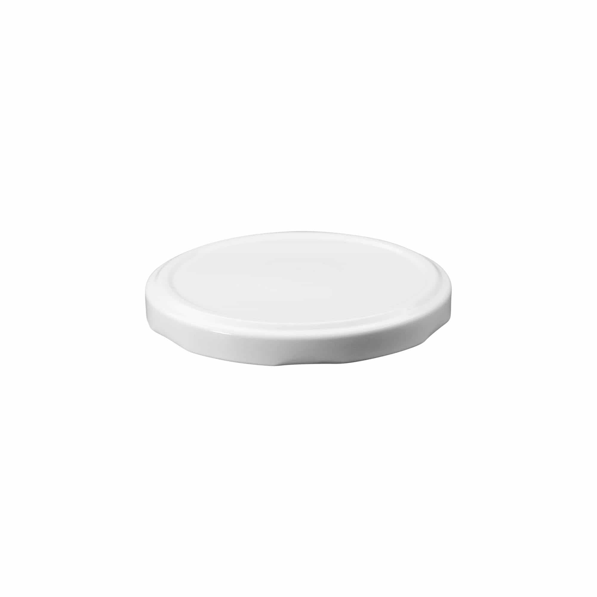 Twist-off lid, tinplate, sterilizable, white, for opening: TO 82
