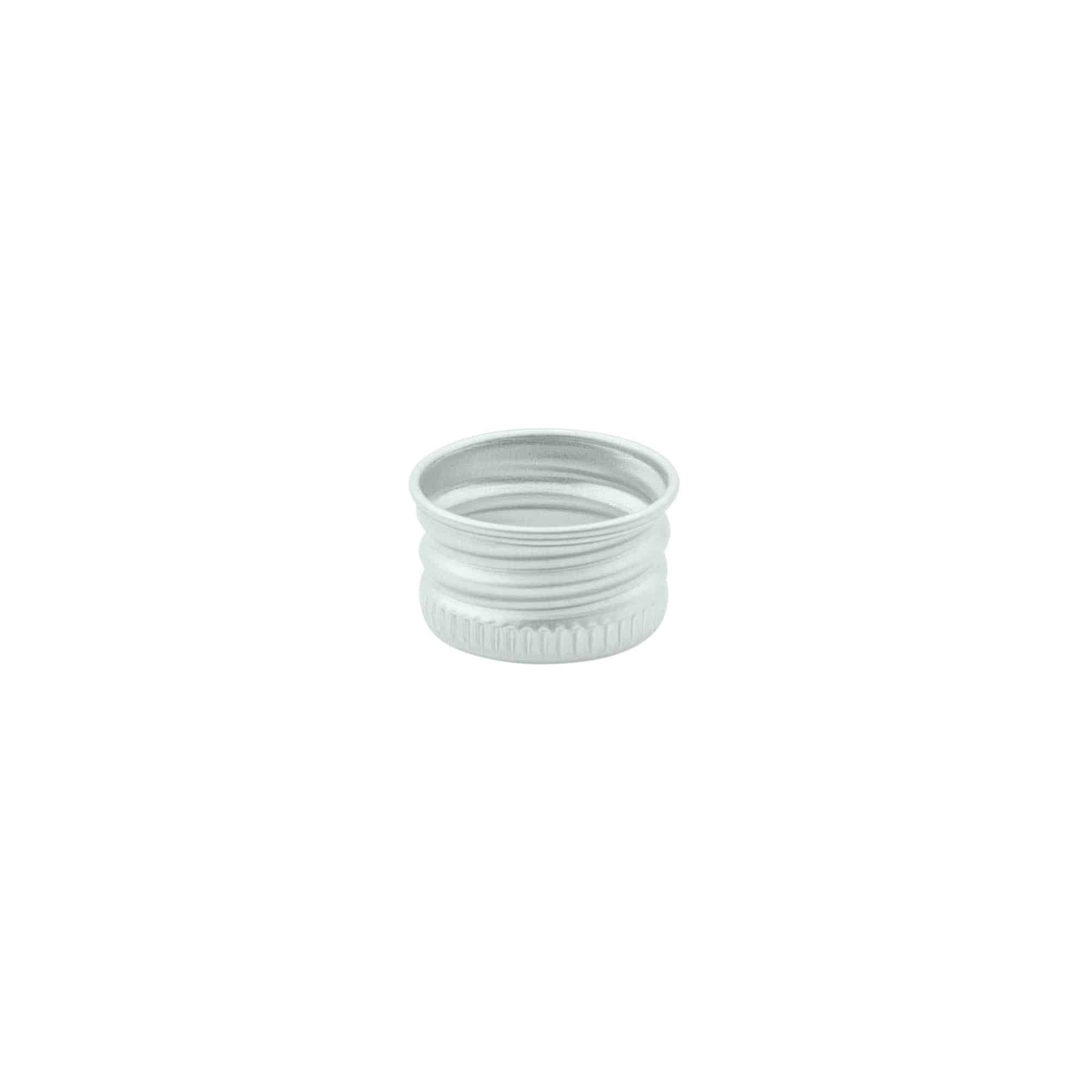 Screw cap, metal, silver, for opening: 18/410