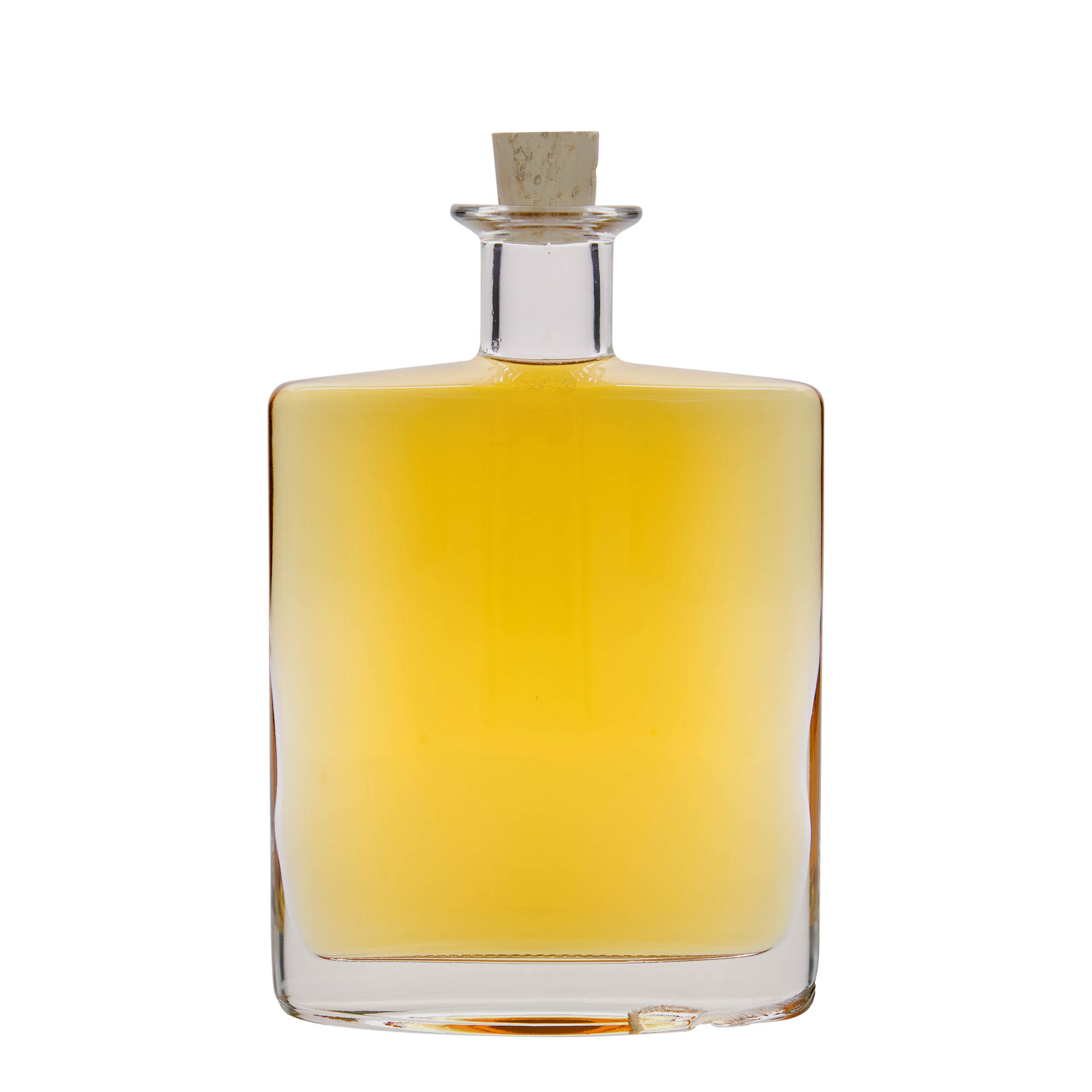 700 ml glass bottle 'Zorbas', oval, opening: cork