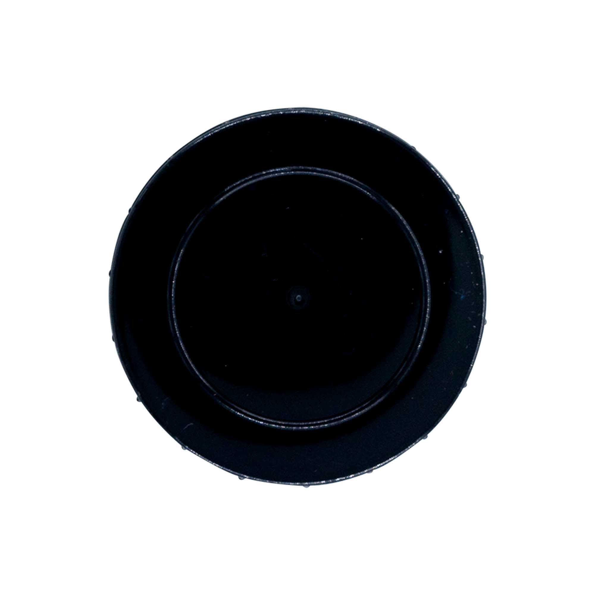 Screw cap, PP plastic, black, for opening: DIN 55 Screw cap, PP plastic, black, for opening: DIN 55