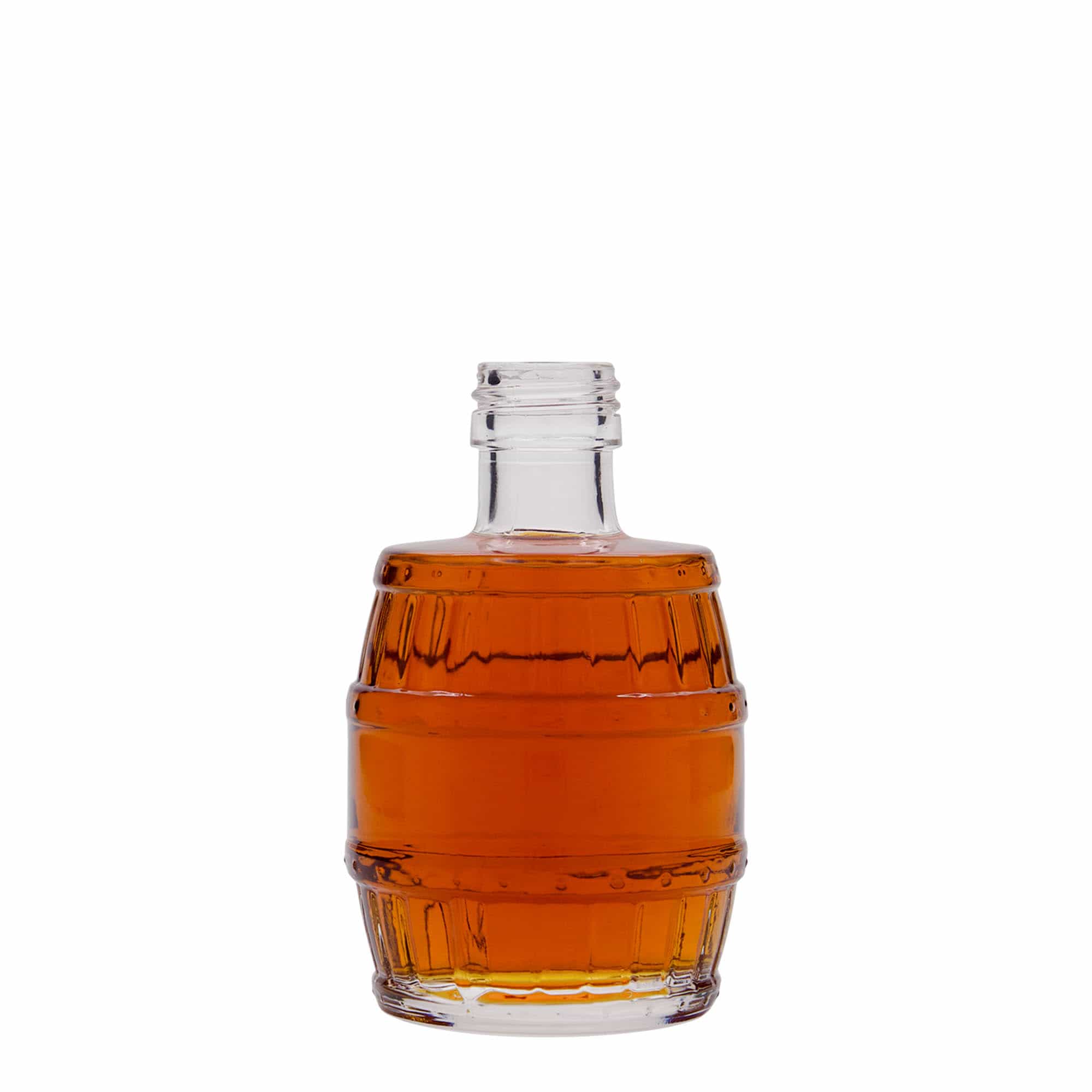200 ml glass bottle ‘barrel’, opening: PP 28