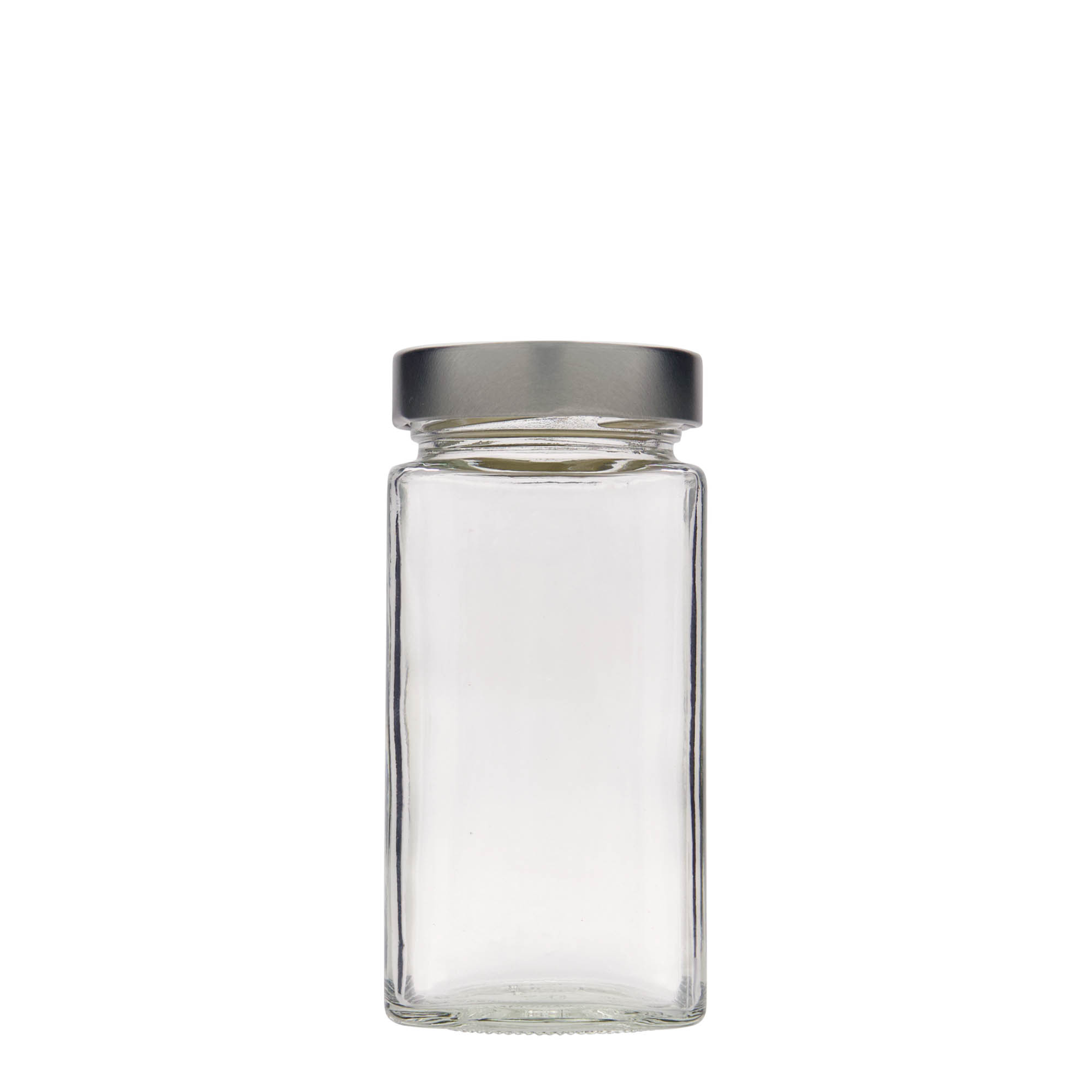 314 ml square jar 'Funny', opening: Deep-Twist-Off (DTO 58) 314 ml square jar 'Funny', opening: Deep-Twist-Off (DTO 58)