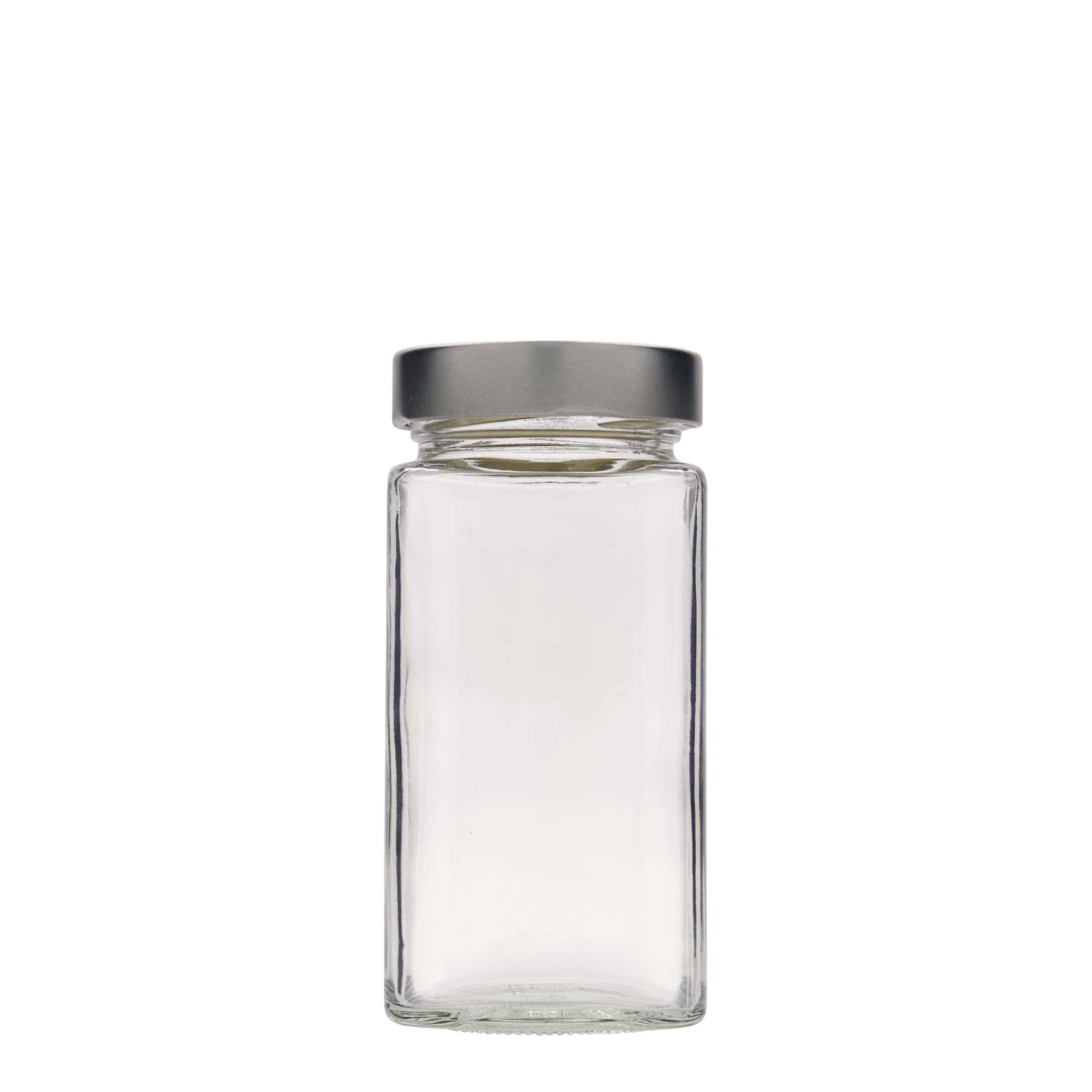314 ml square jar ‘Funny’, opening: Deep-Twist-off (DTO 58)