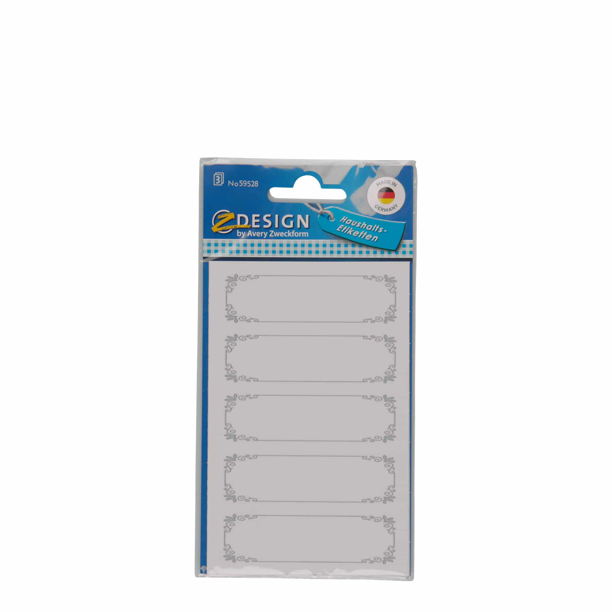 Zweckform labels ‘Blue Frame’, rectangular, paper, white-blue