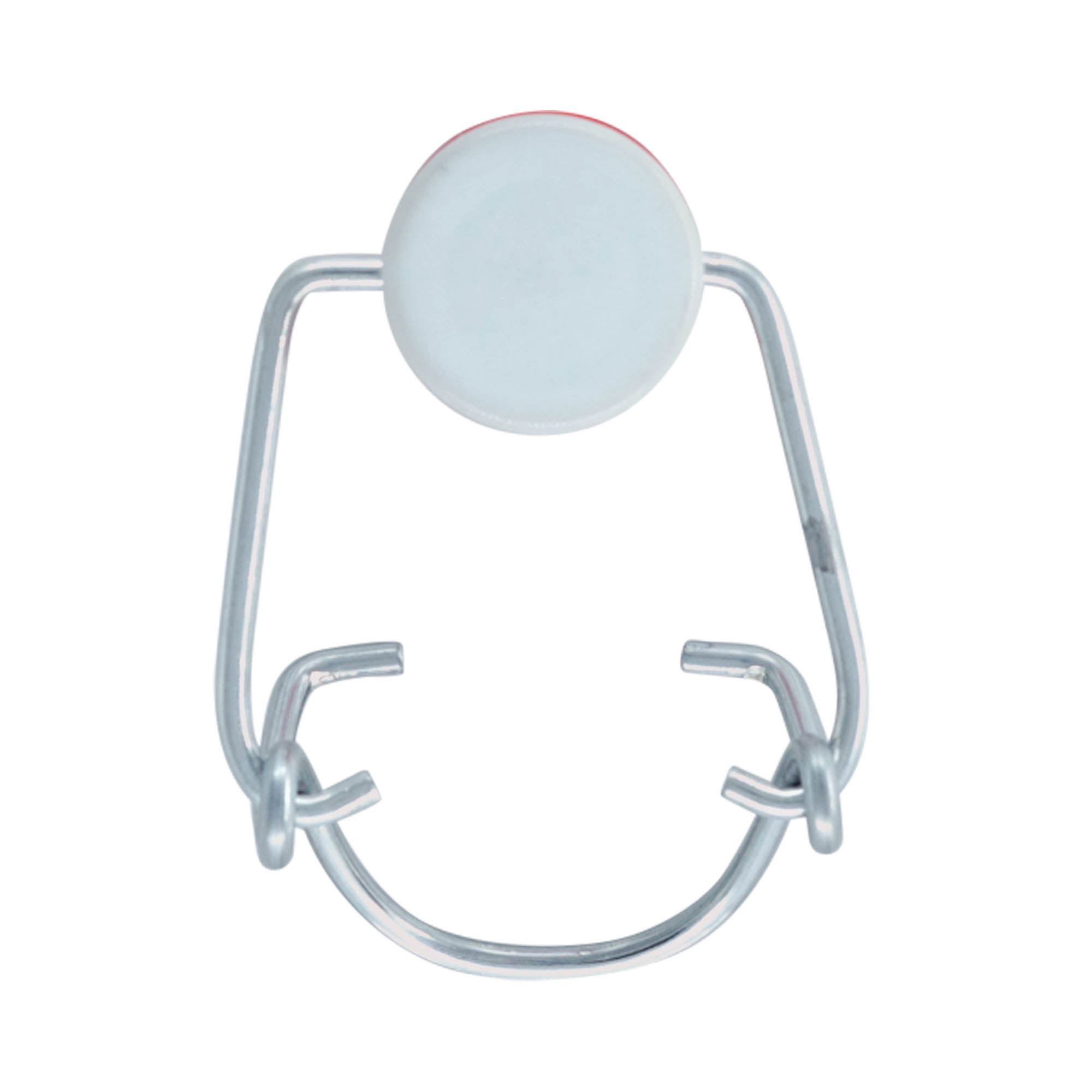 Standard clamp closure, plastic, red-white Standard clamp closure, plastic, red-white