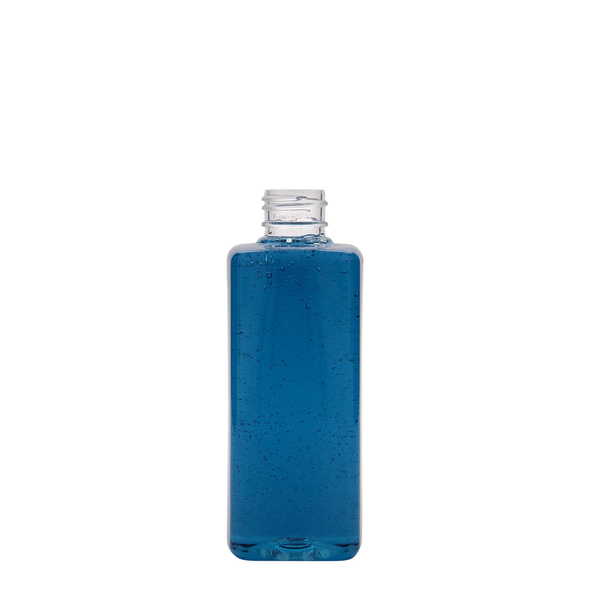 200 ml PET bottle ‘Karl’, square, plastic, neck: 24/410