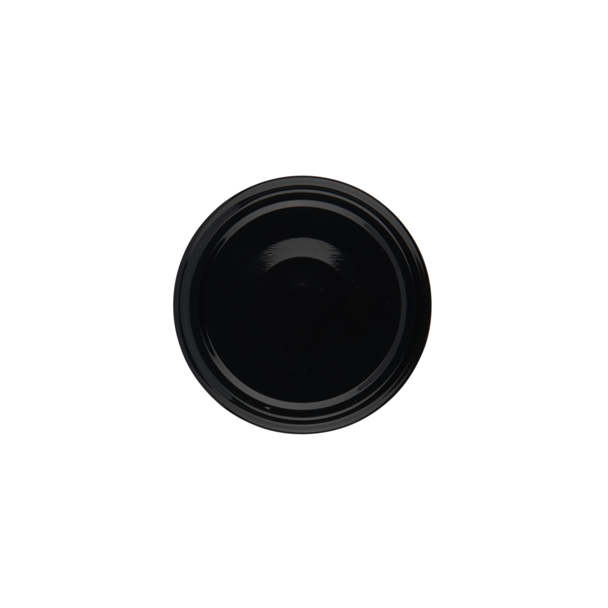 Twist-off lid, tinplate, black, for opening: TO 63