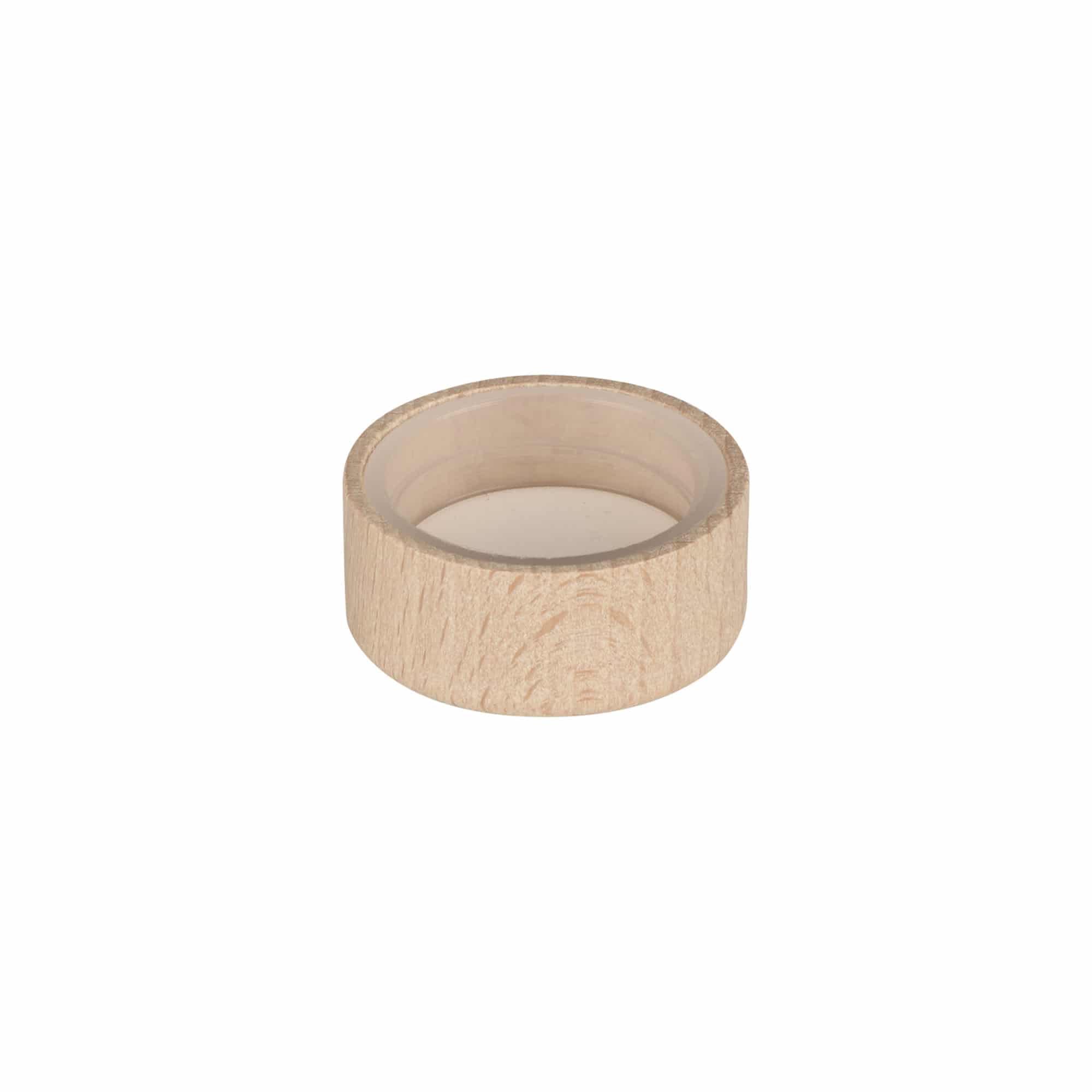 Screw cap, wood, beige, for opening: GPI 28/400