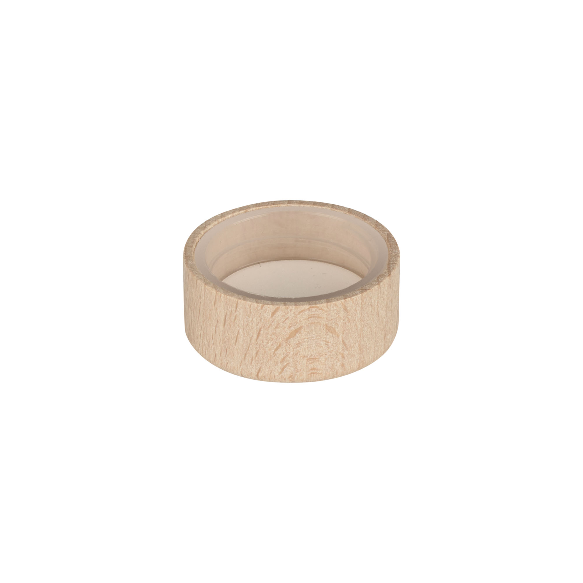 Screw cap, wood, beige, for opening: GPI 28/400 Screw cap, wood, beige, for opening: GPI 28/400