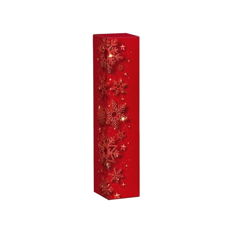 Gift box 'Sparkling Ice Crystals', square, paper, red