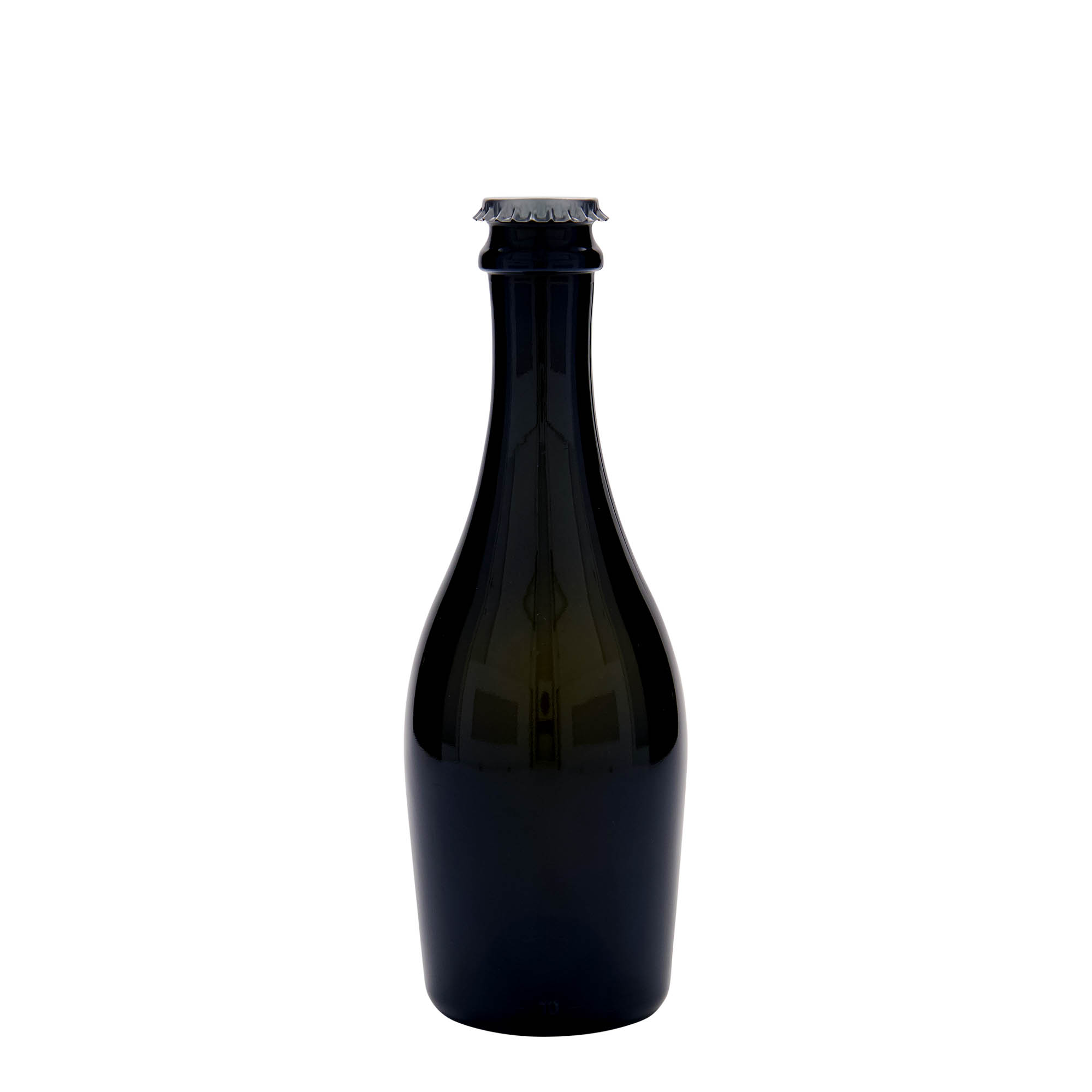 330 ml sparkling wine bottle 'Carmen', glass, antique green, opening: crown cap