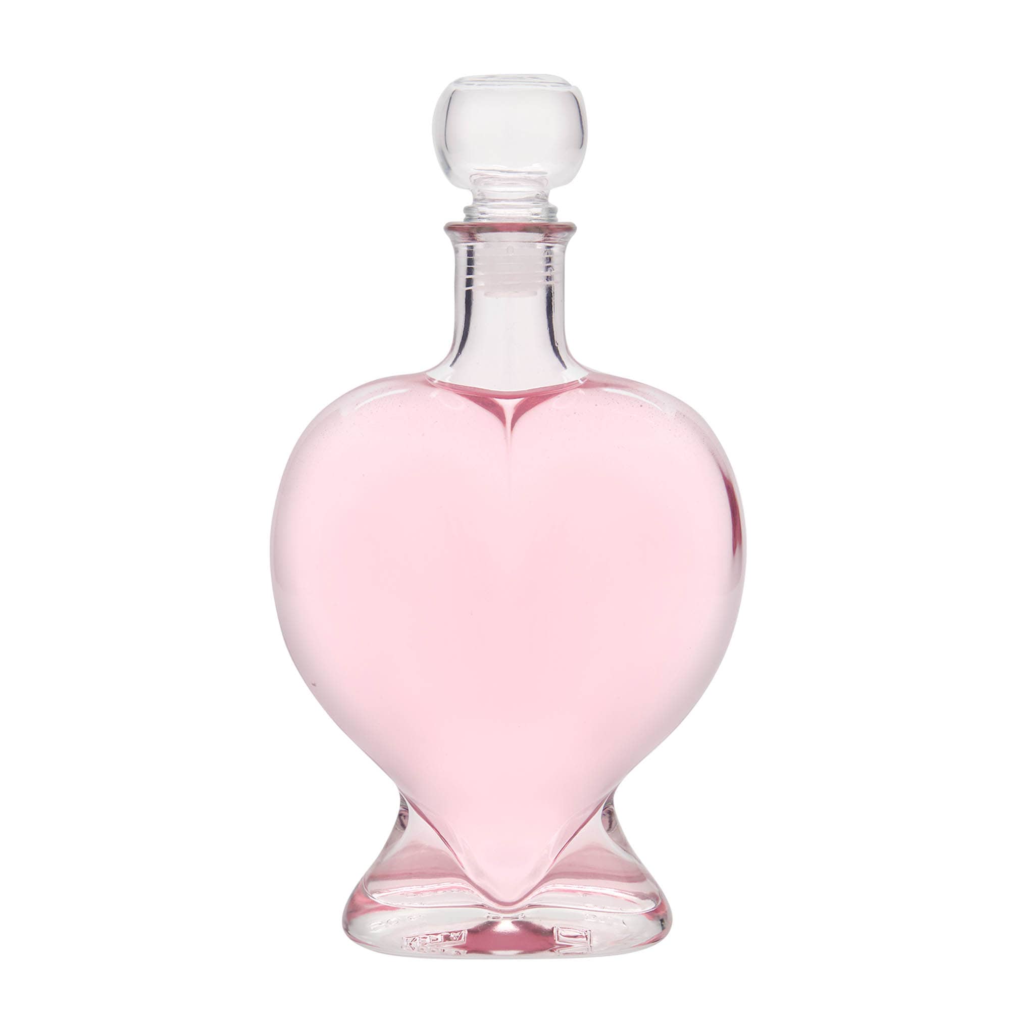 500 ml glass bottle 'Heart', opening: cork