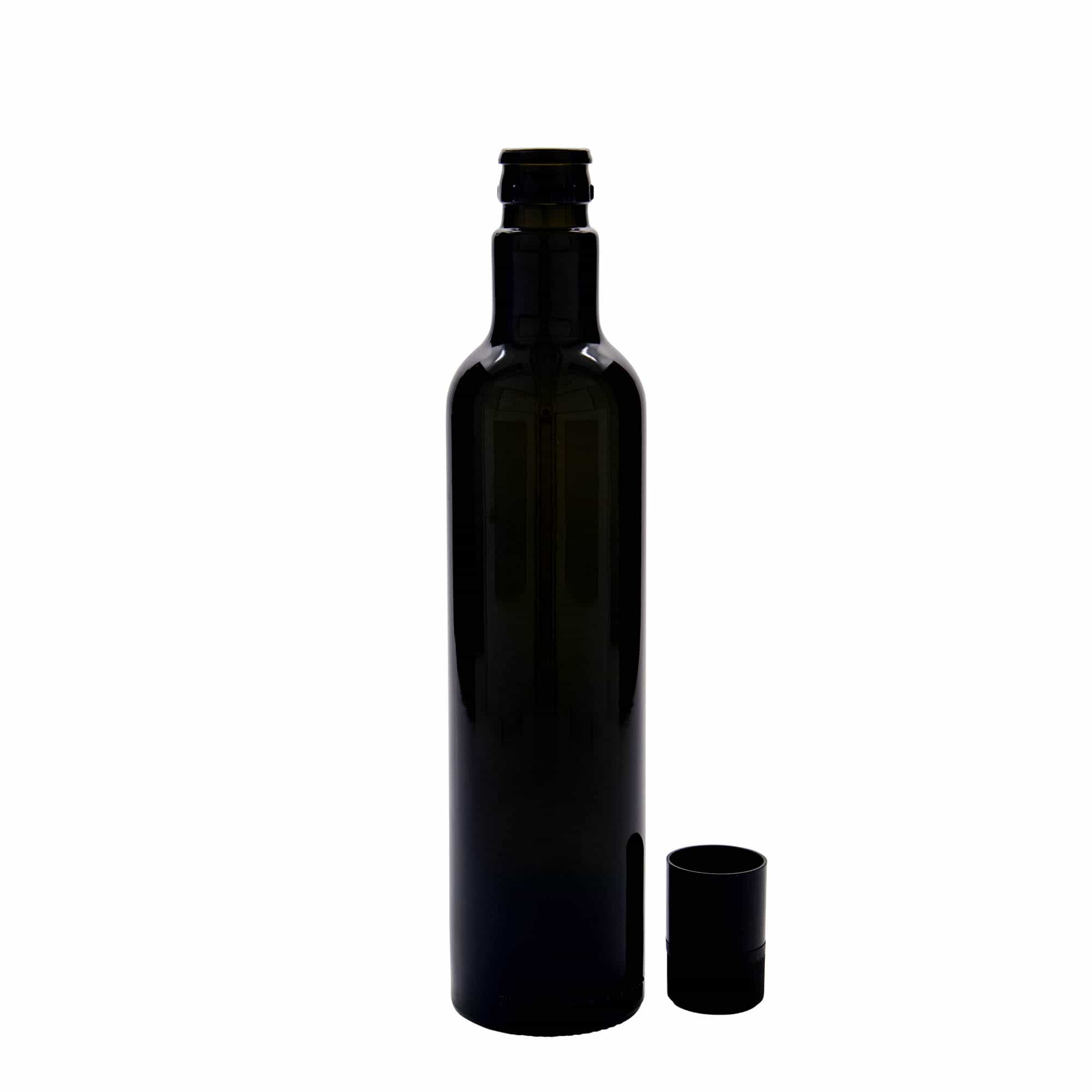 500 ml vinegar/oil bottle 'Willy New', glass, antique green, spout: DOP