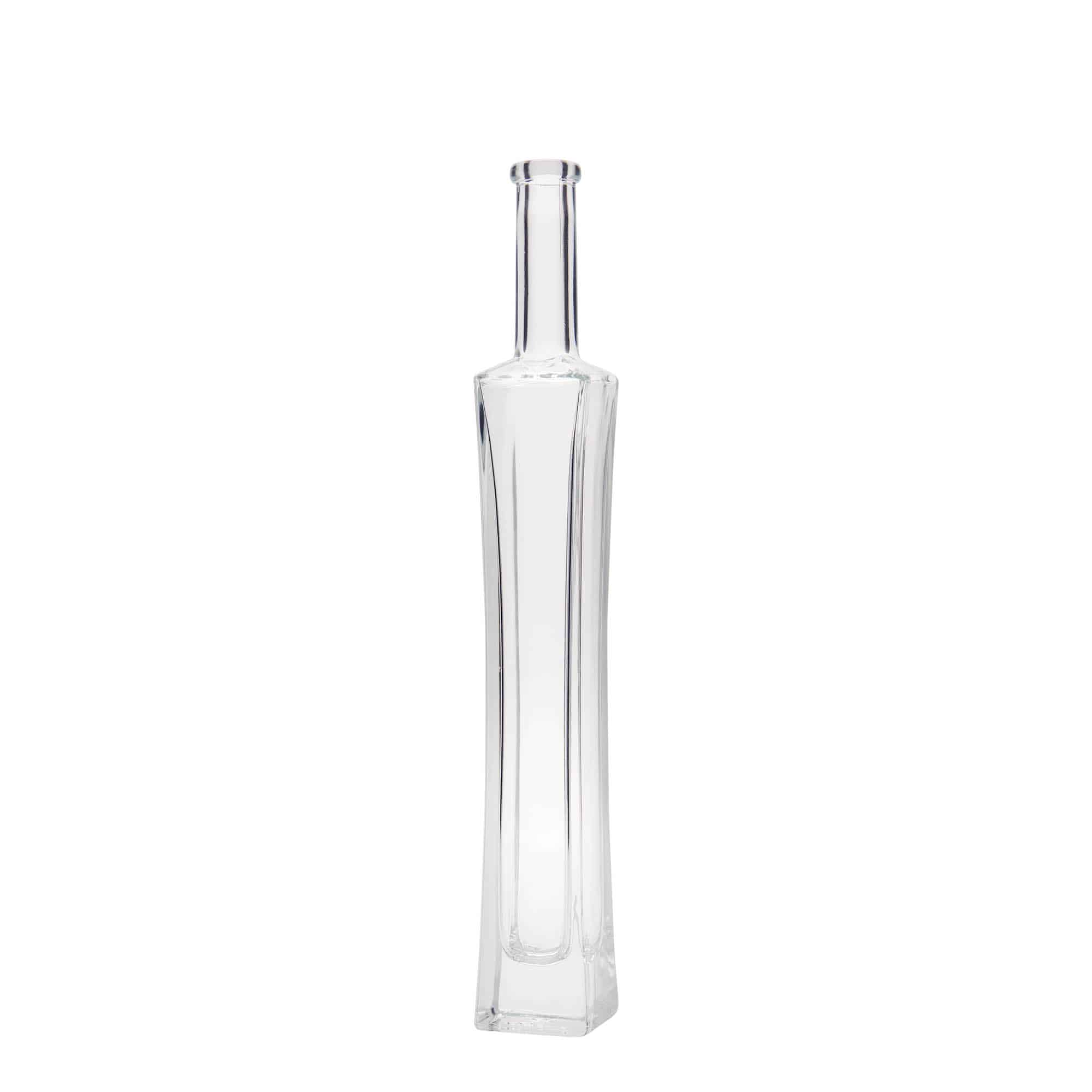100 ml glass bottle 'Koko', square, opening: cork