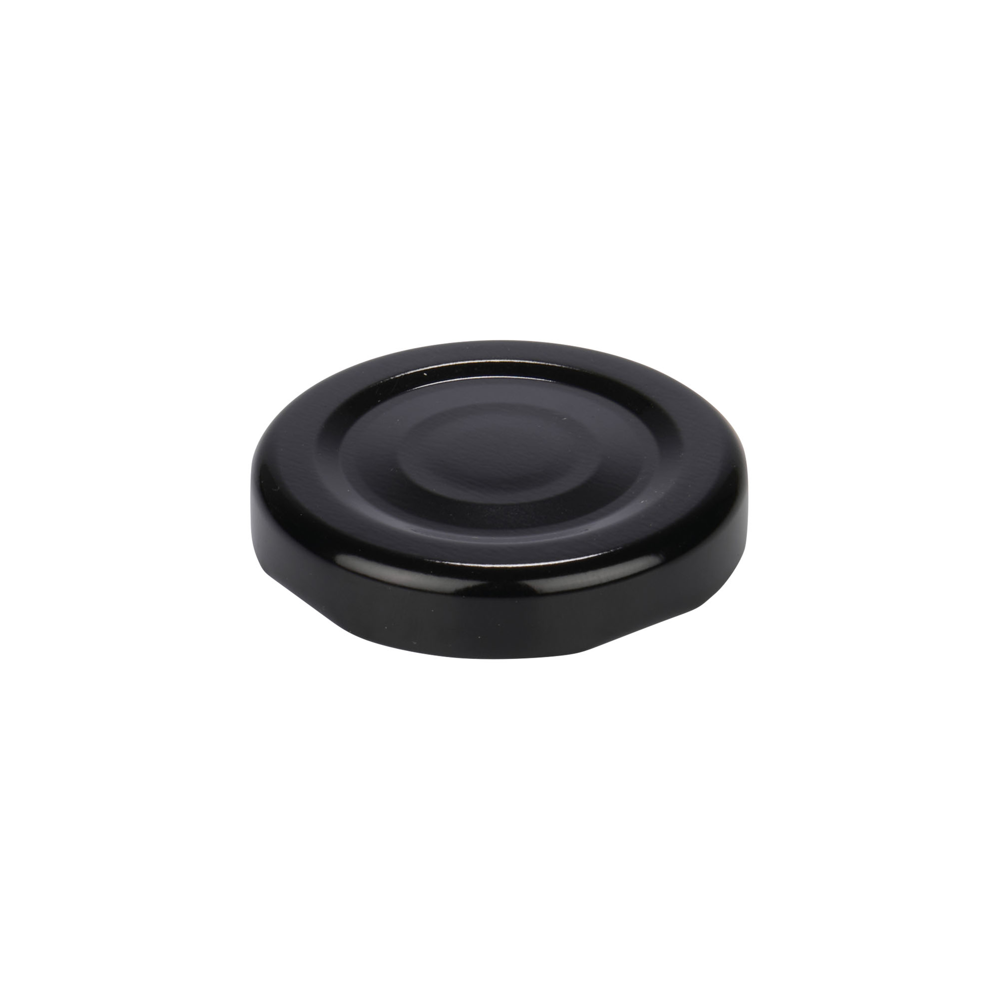 Twist-off lid, tinplate, black, for opening: TO 43 Twist-off lid, tinplate, black, for opening: TO 43