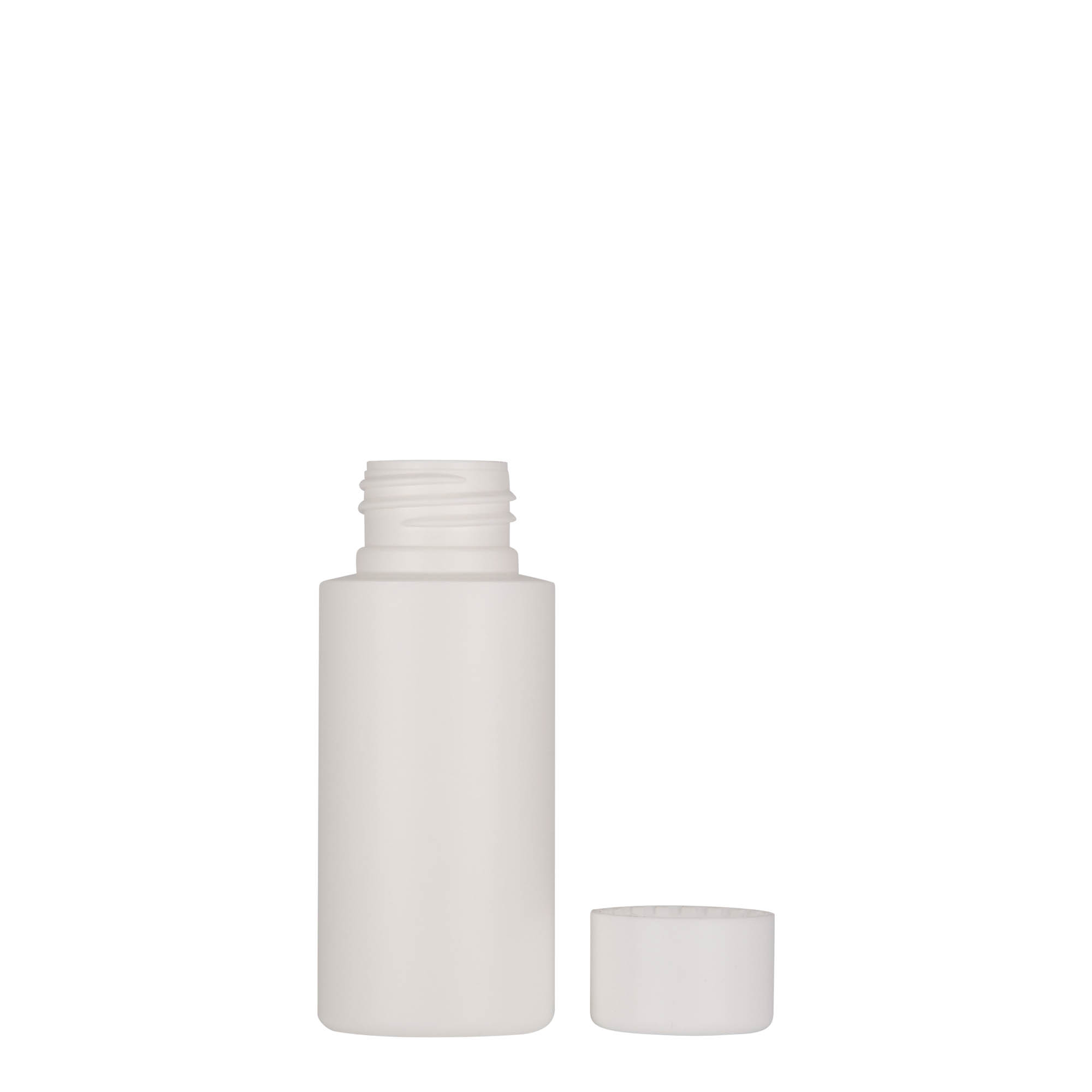 50 ml plastic bottle 'Pipe', HDPE, white, opening: 24/410 50 ml plastic bottle 'Pipe', HDPE, white, opening: 24/410