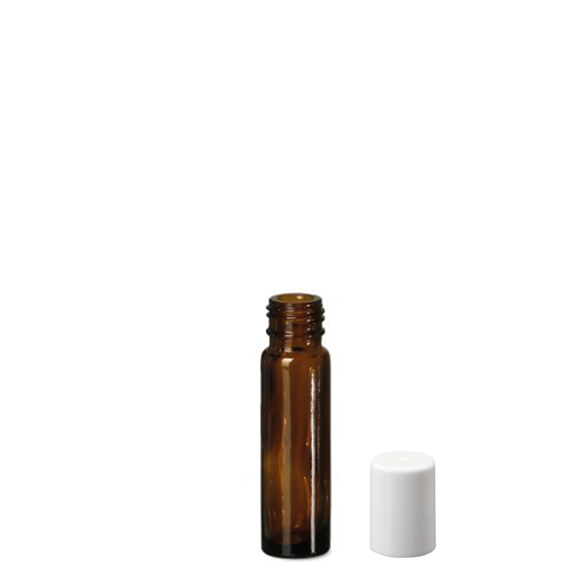 10 ml roll-on bottle, glass, brown, opening: screw cap 10 ml roll-on bottle, glass, brown, opening: screw cap