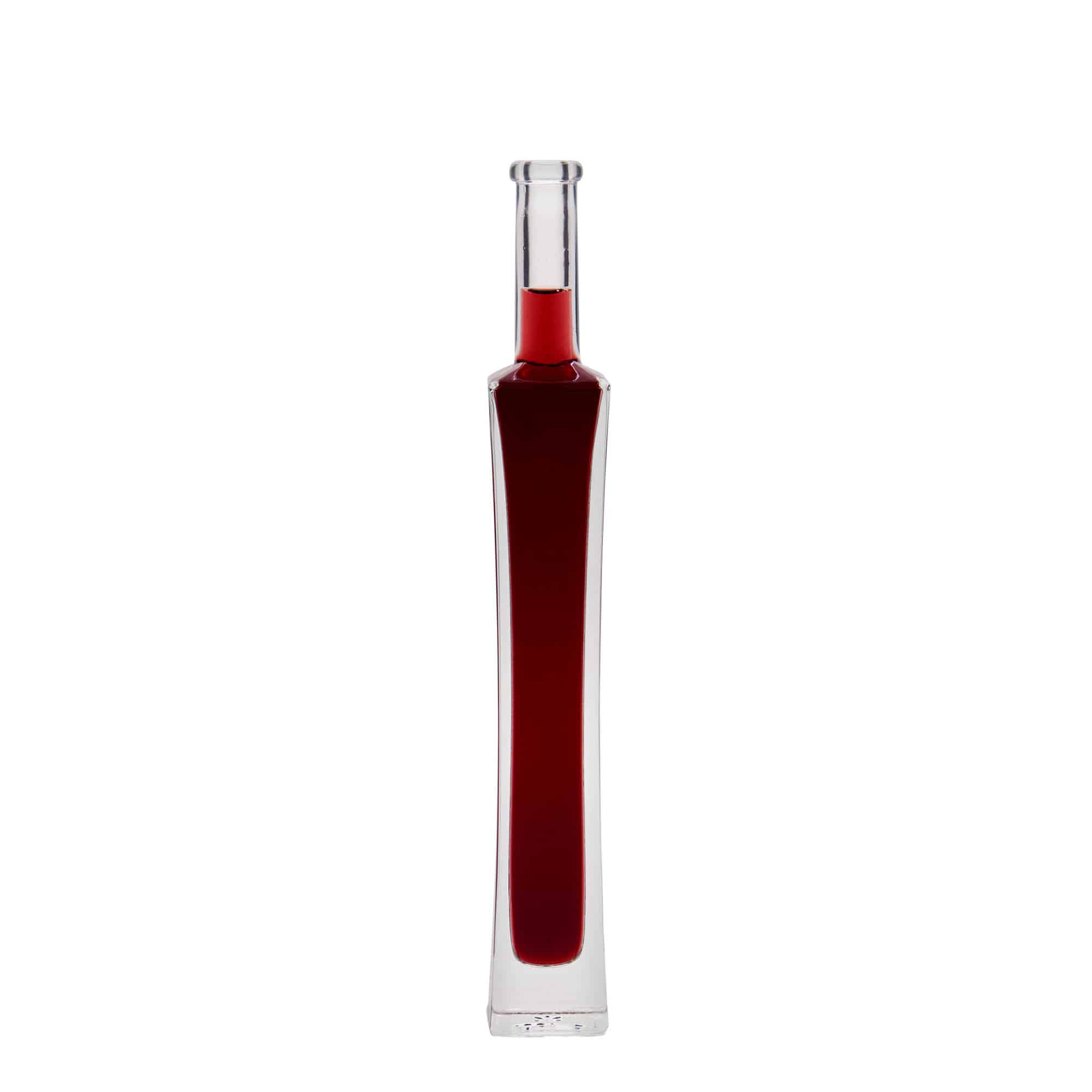 100 ml glass bottle 'Koko', square, opening: cork