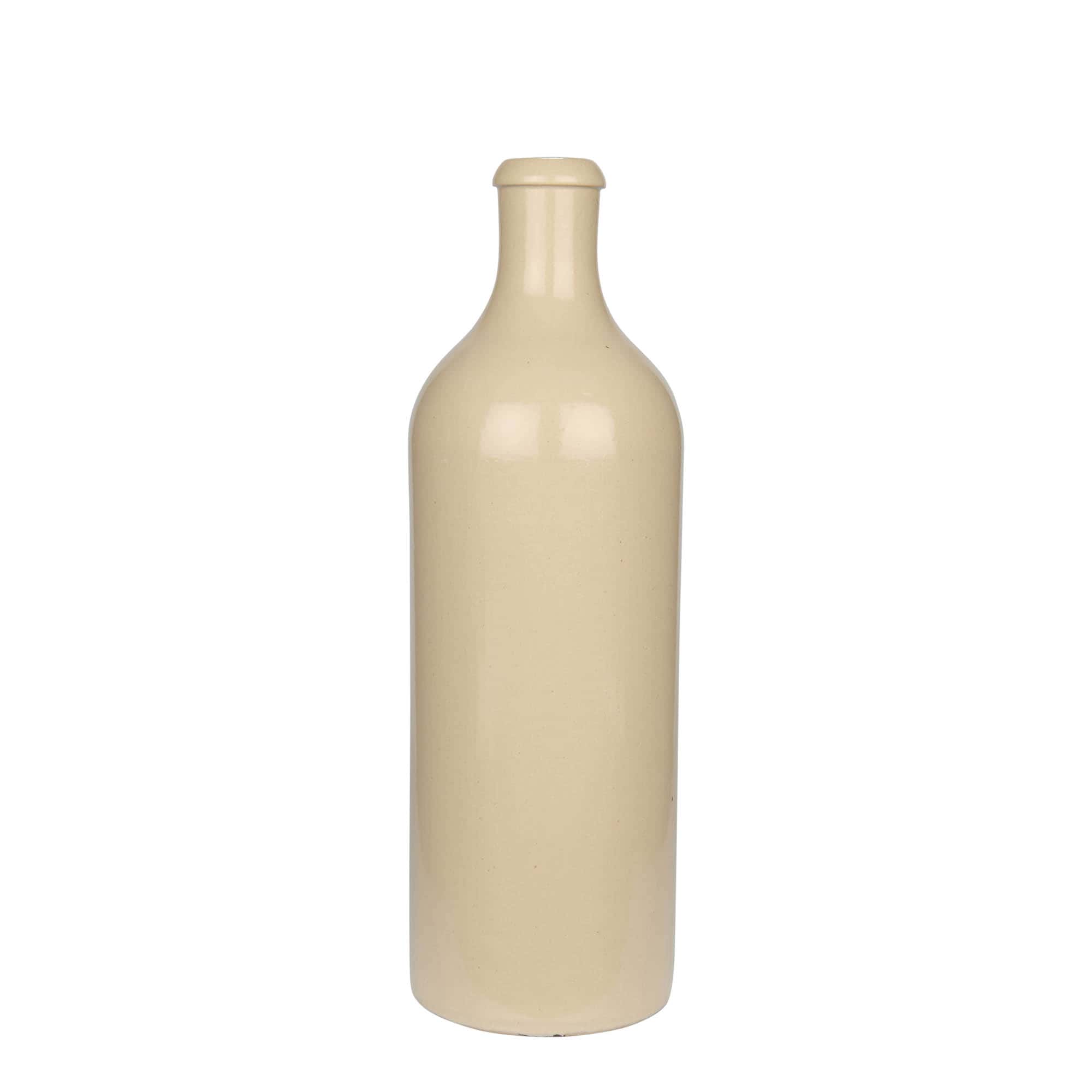 750 ml earthenware jug, stoneware, beige, opening: cork