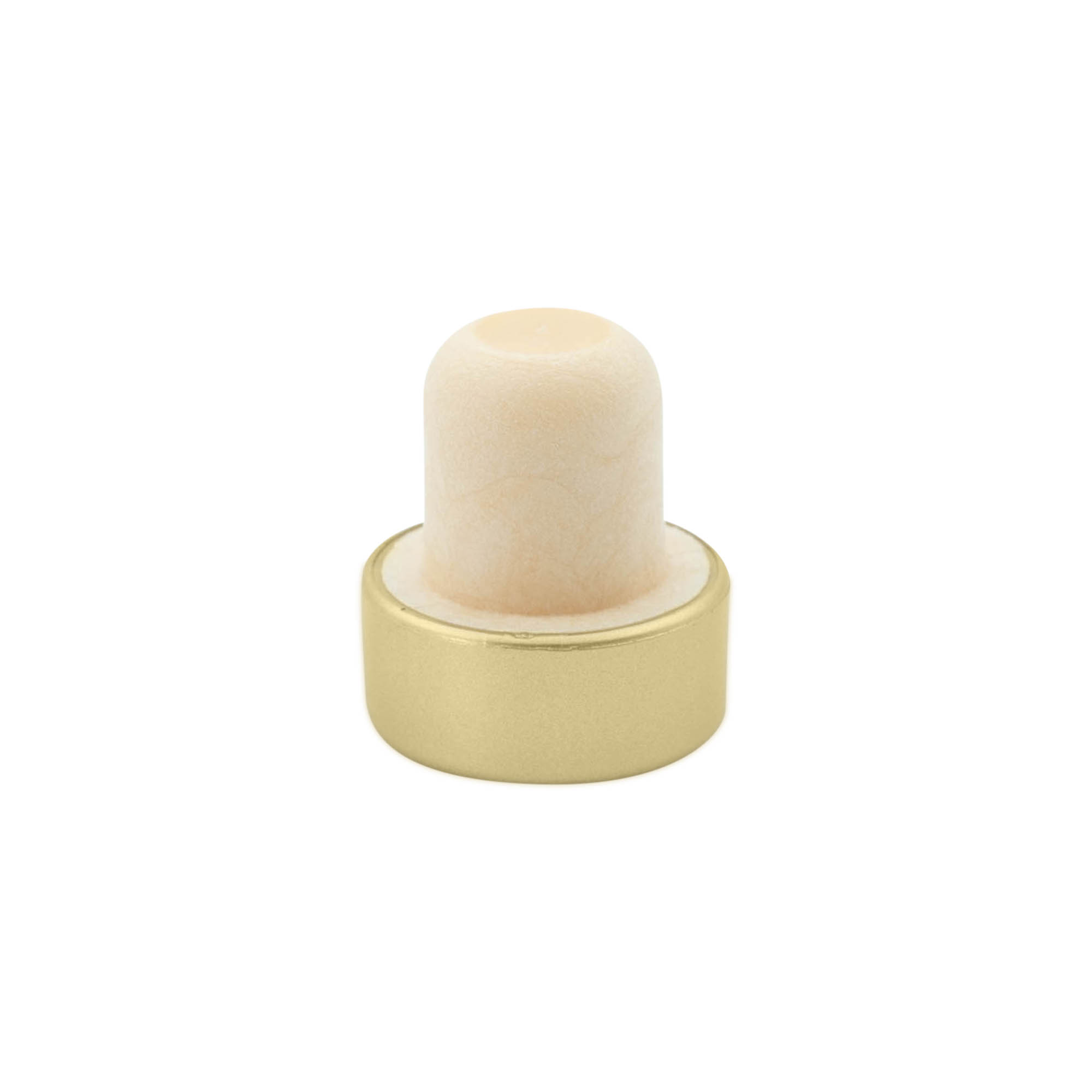 Handle cork 19 mm, plastic, gold, for opening: cork Handle cork 19 mm, plastic, gold, for opening: cork