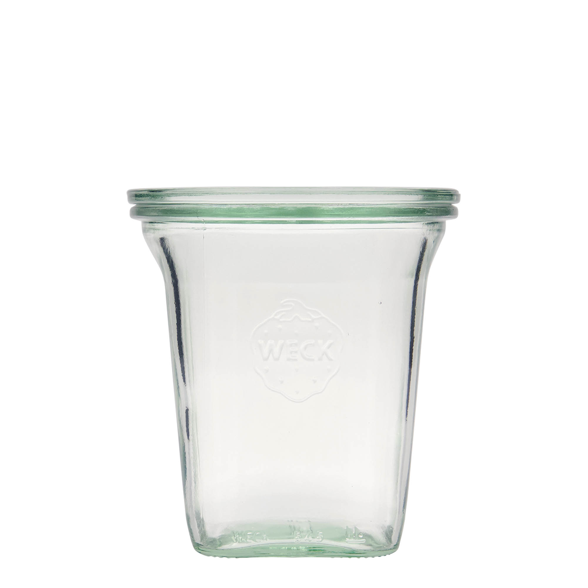 6x 545 ml WECK Quadro jar with glass lid RR 100