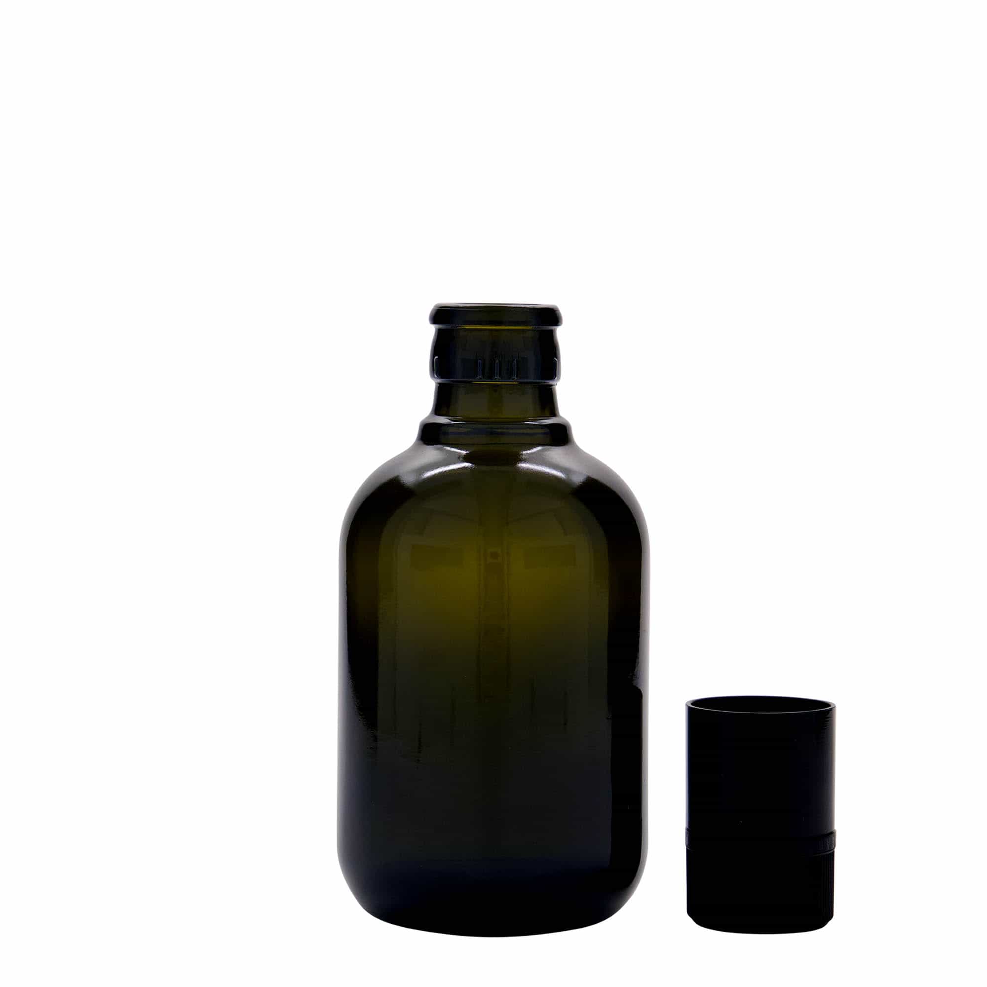 250 ml oil/vinegar bottle 'Biolio', glass, antique green, closure: DOP