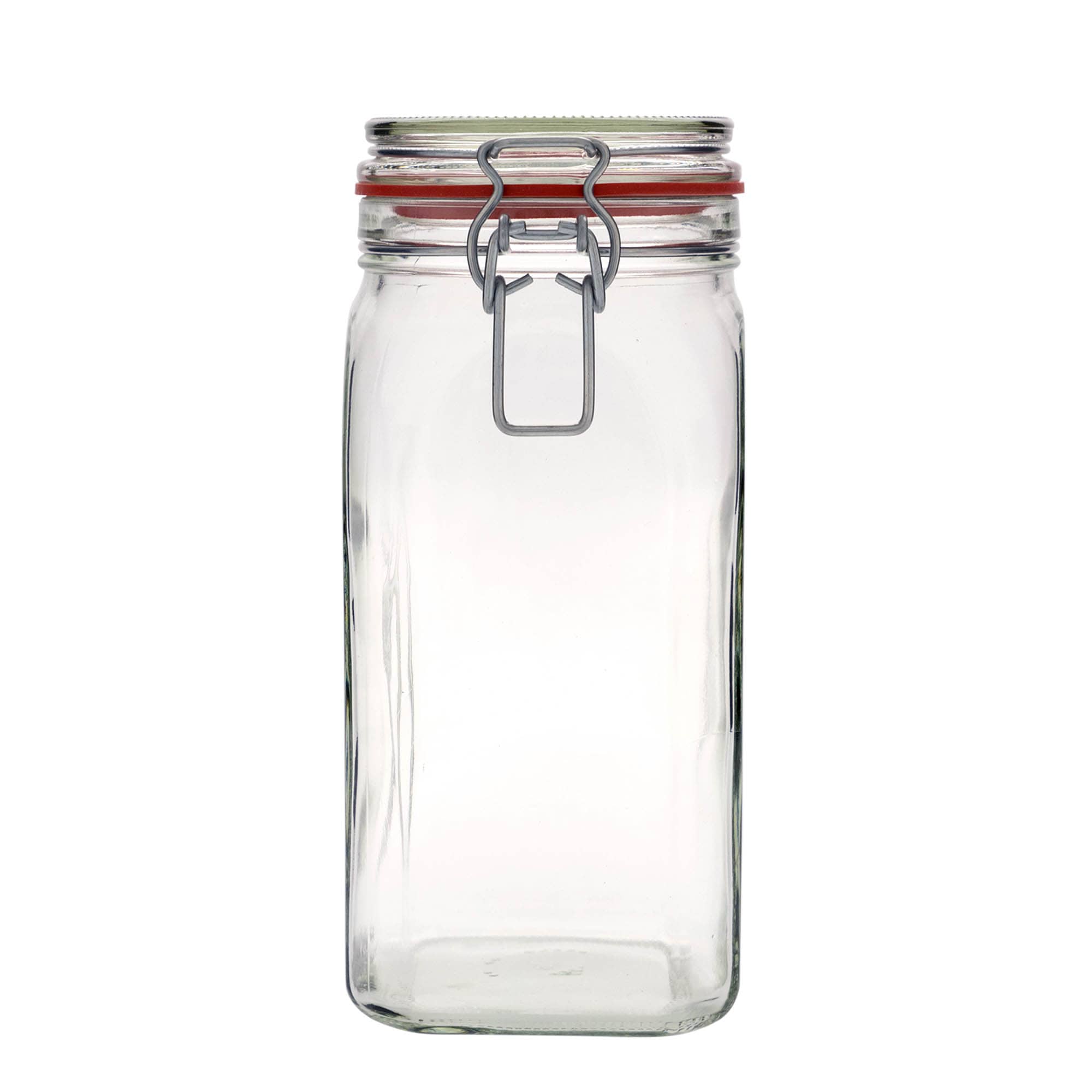 1,540 ml wire bail jar, square, opening: wire bail closure